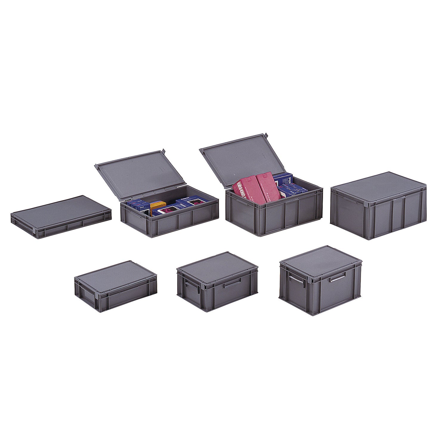 Euro size containers, capacity 10 l, LxWxH 400 x 300 x 129 mm, 1+ items.
