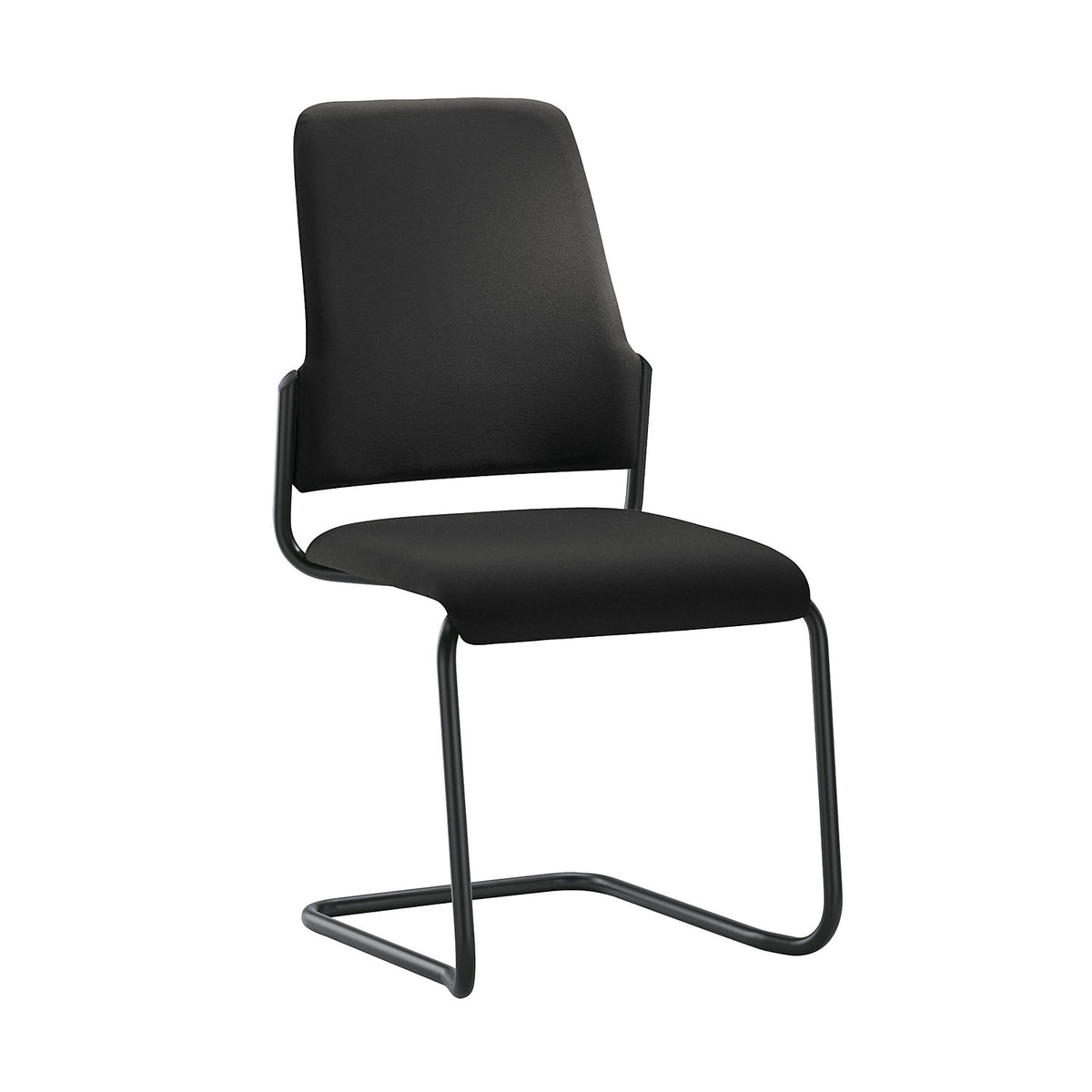 GOAL visitors' chair, cantilever, pack of 2, frame black, black.