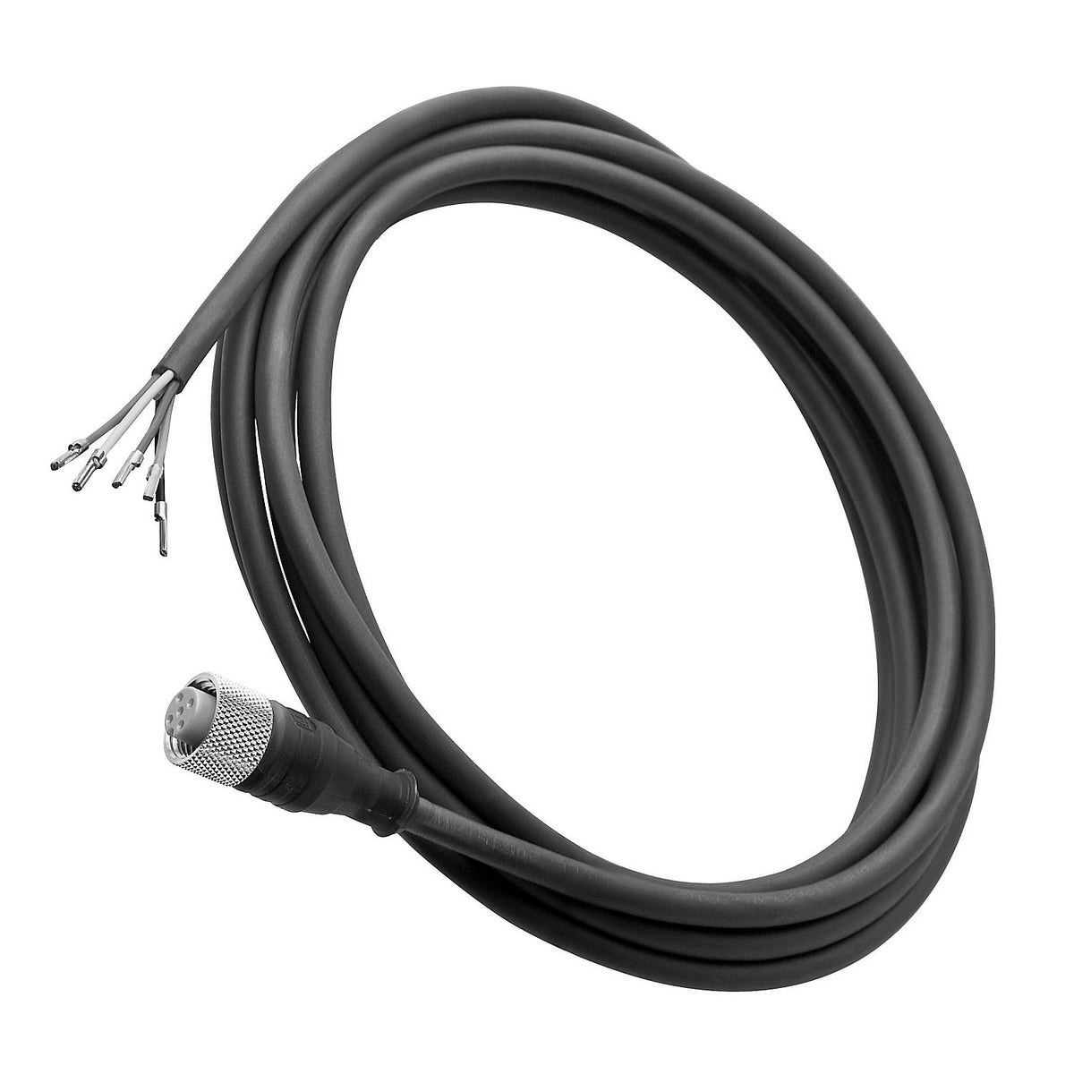 Connecting cable, A-coded, M12 outlet, straight, cable length 3 m.
