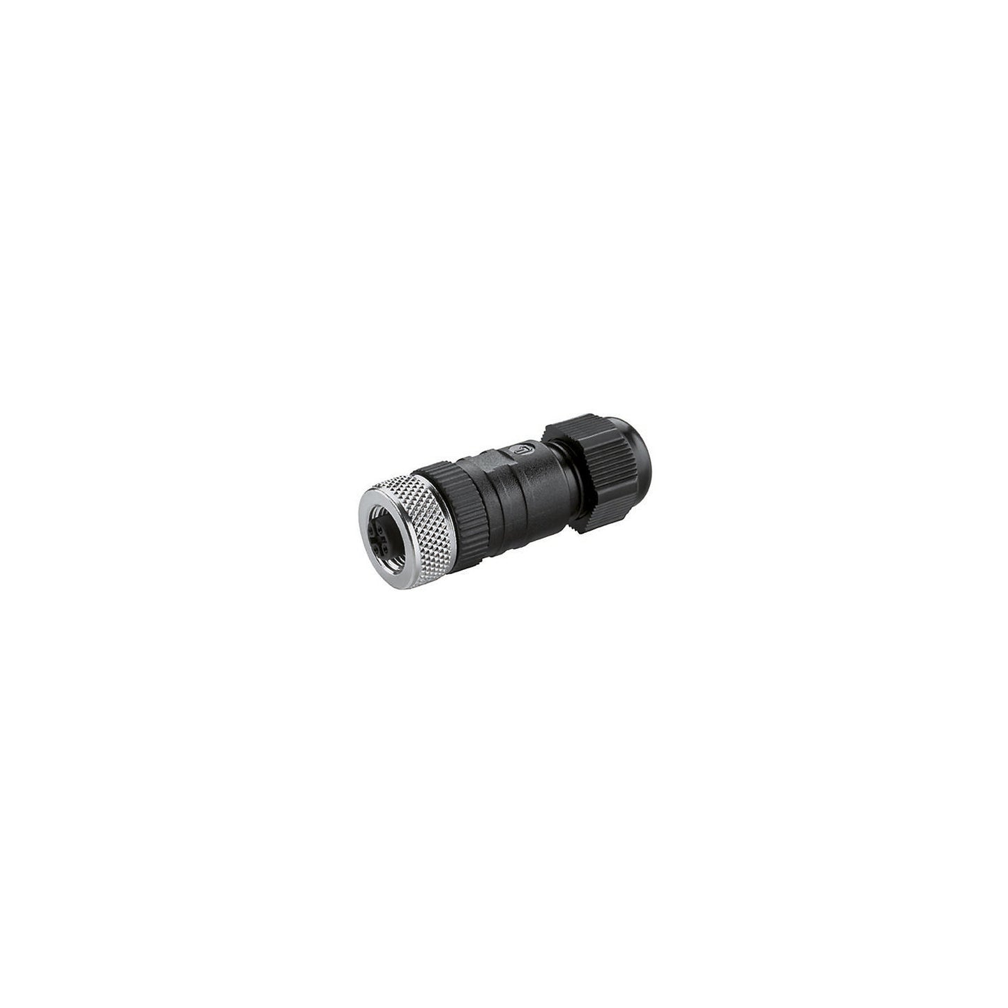 M12 connecting socket, S-coded, cable opening 6 - 8 mm, for 100 / 120 / 220 - 240 V lamps.