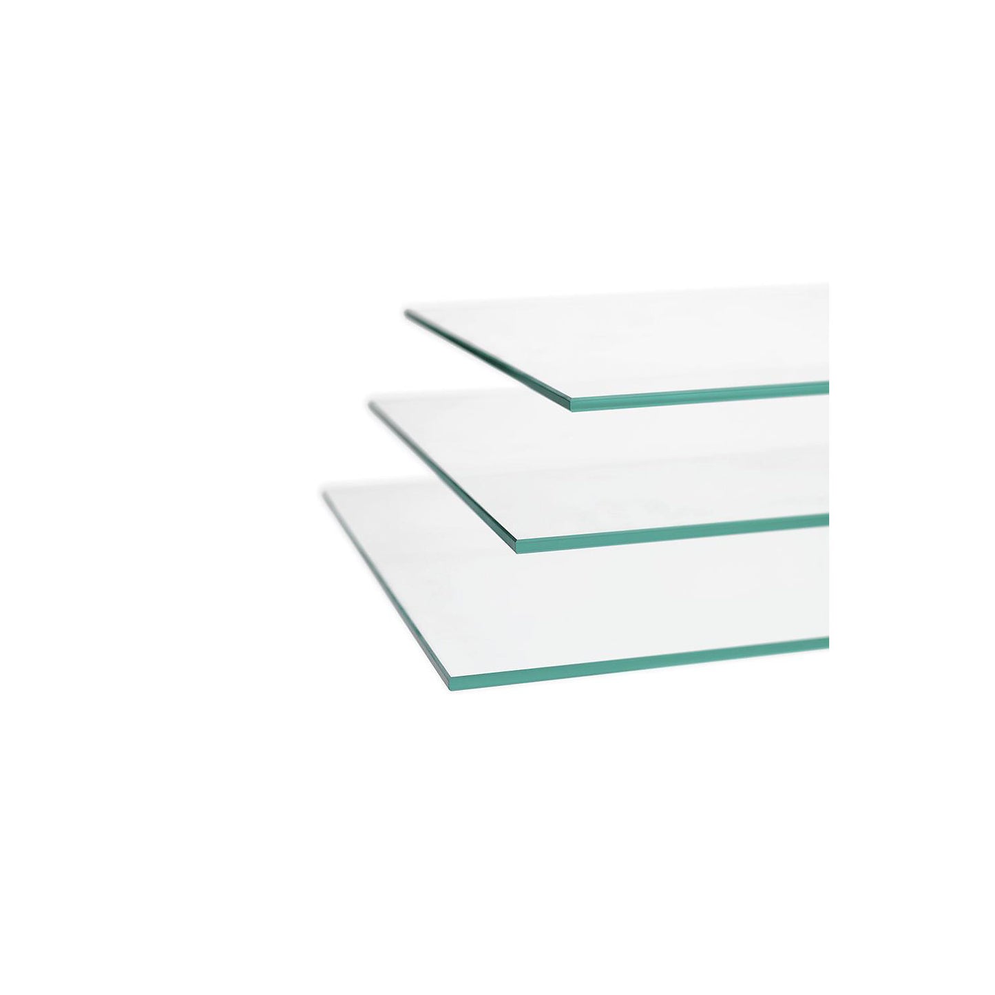 Glass shelf for glass cabinet, for WxD 500 x 500 mm, WxDxH 460 x 460 x 5 mm.
