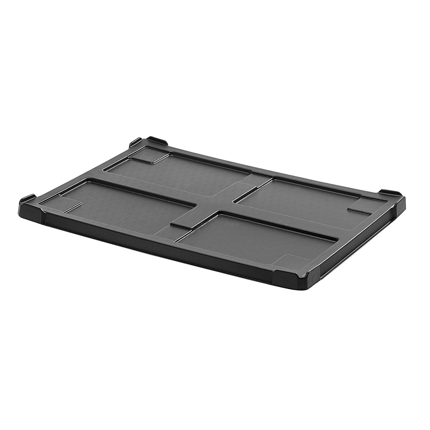 Lid made of recycled ABS, for LxW 800 x 600 mm, black.