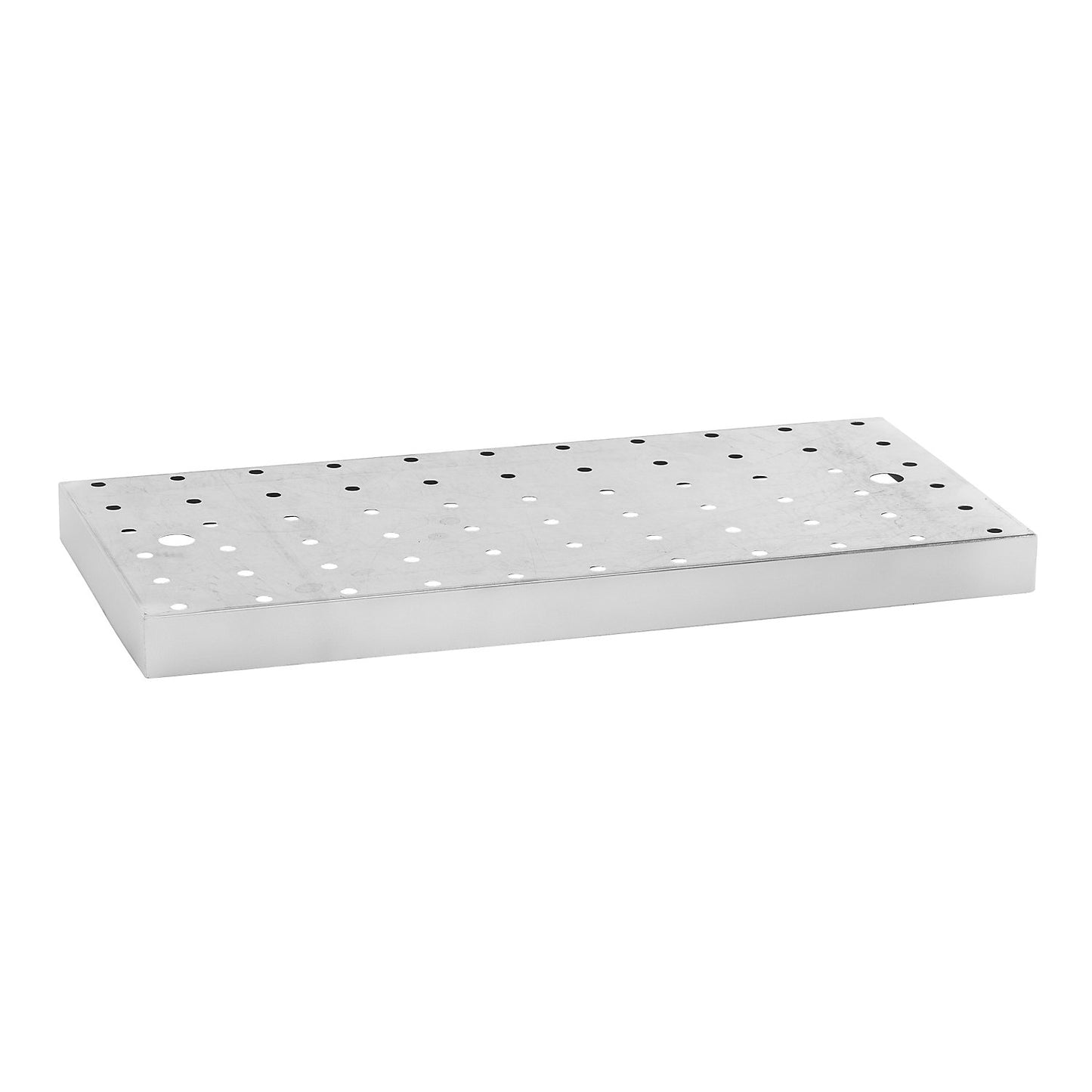Perforated metal cover, zinc plated, WxD 1200 x 500 mm.