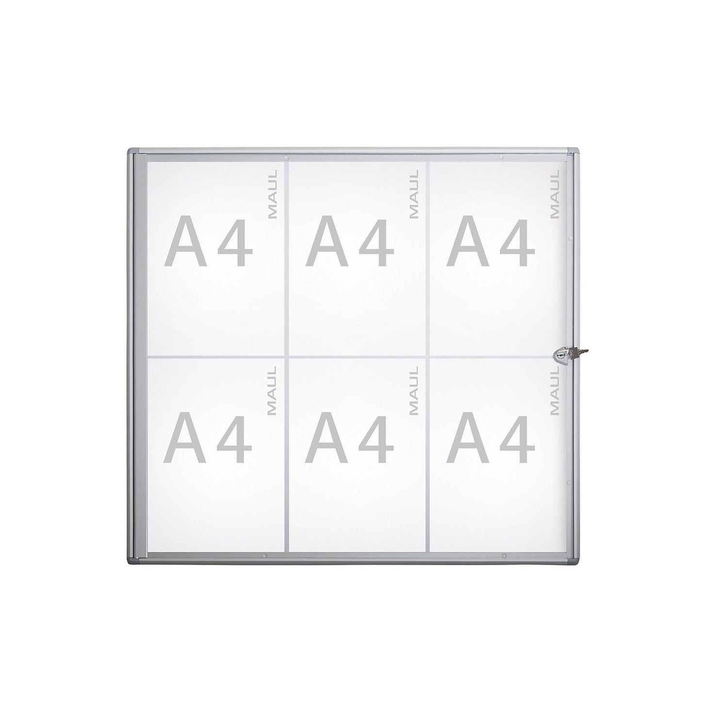 Display case, external depth 27 mm, external height 655 mm, 6 x A4.