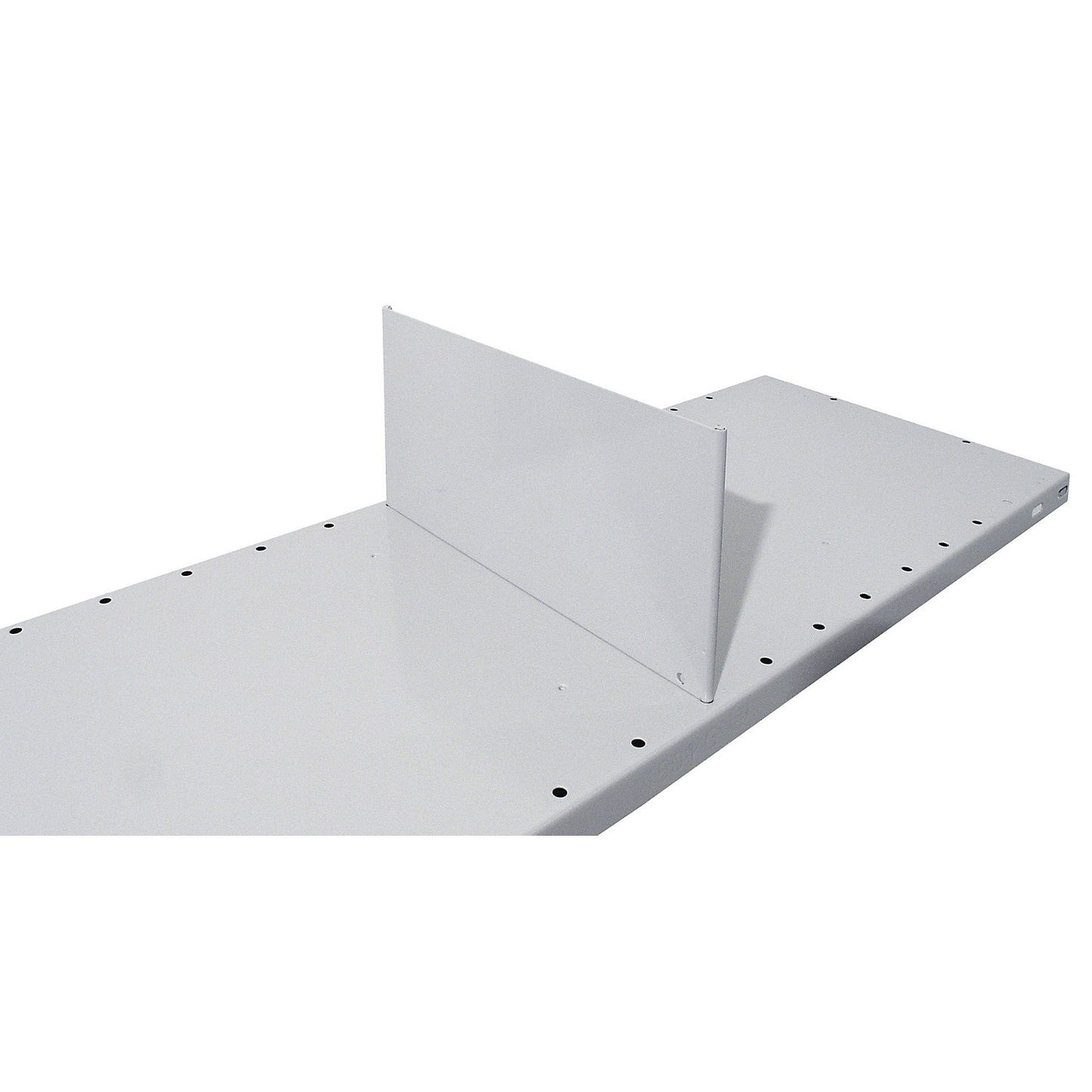 Shelf divider, zinc plated, pack of 10, for shelf depth 600 mm.