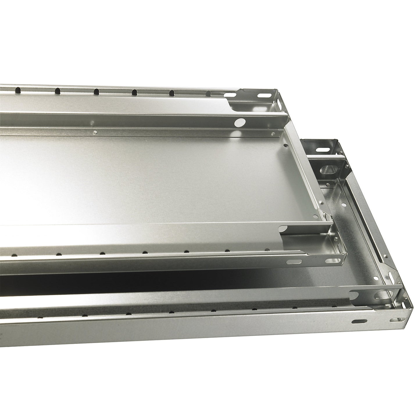 Additional zinc plated shelf, length 40 mm, pack of 2, WxD 1300 x 400 mm.