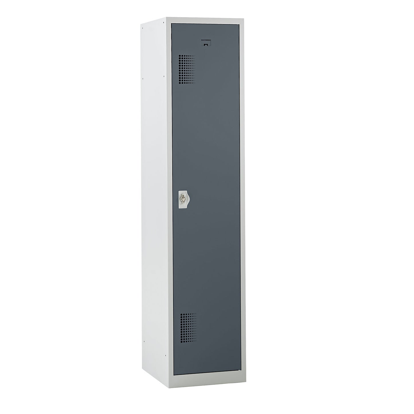 Amsterdam clean and dirty locker, centre divider, 1 compartment, light grey / basalt grey, width 400 mm.