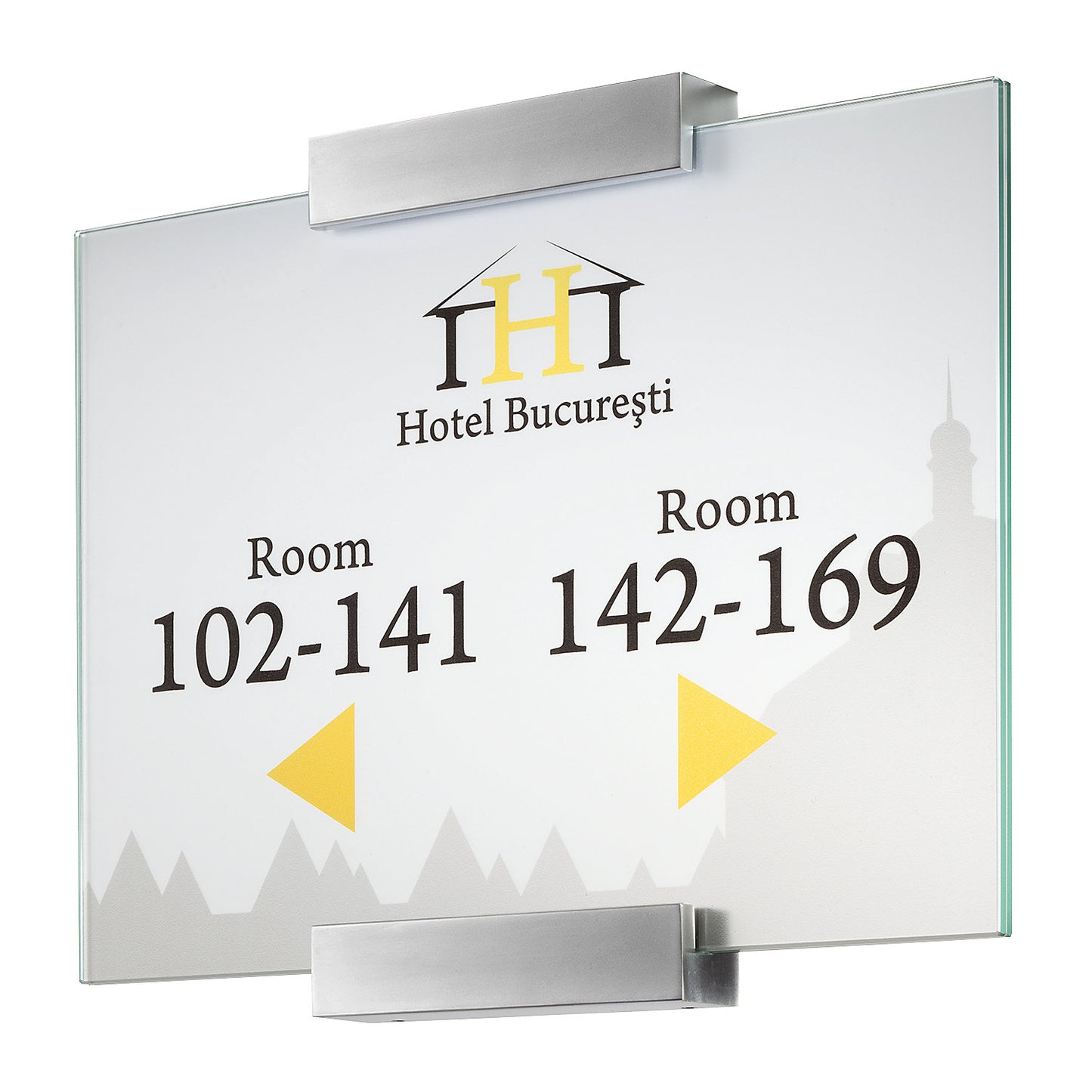 MONACO™ direction sign, A4, HxW 297 x 210 mm, weight 1.78 kg.
