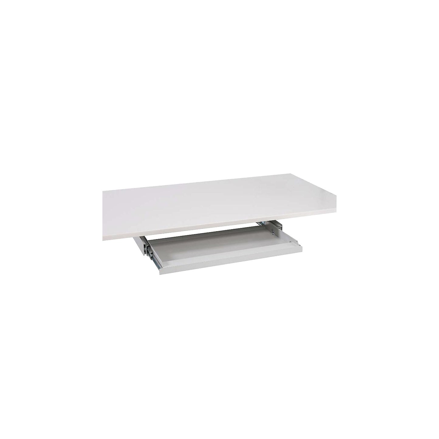 Keyboard shelf, for table, light grey.