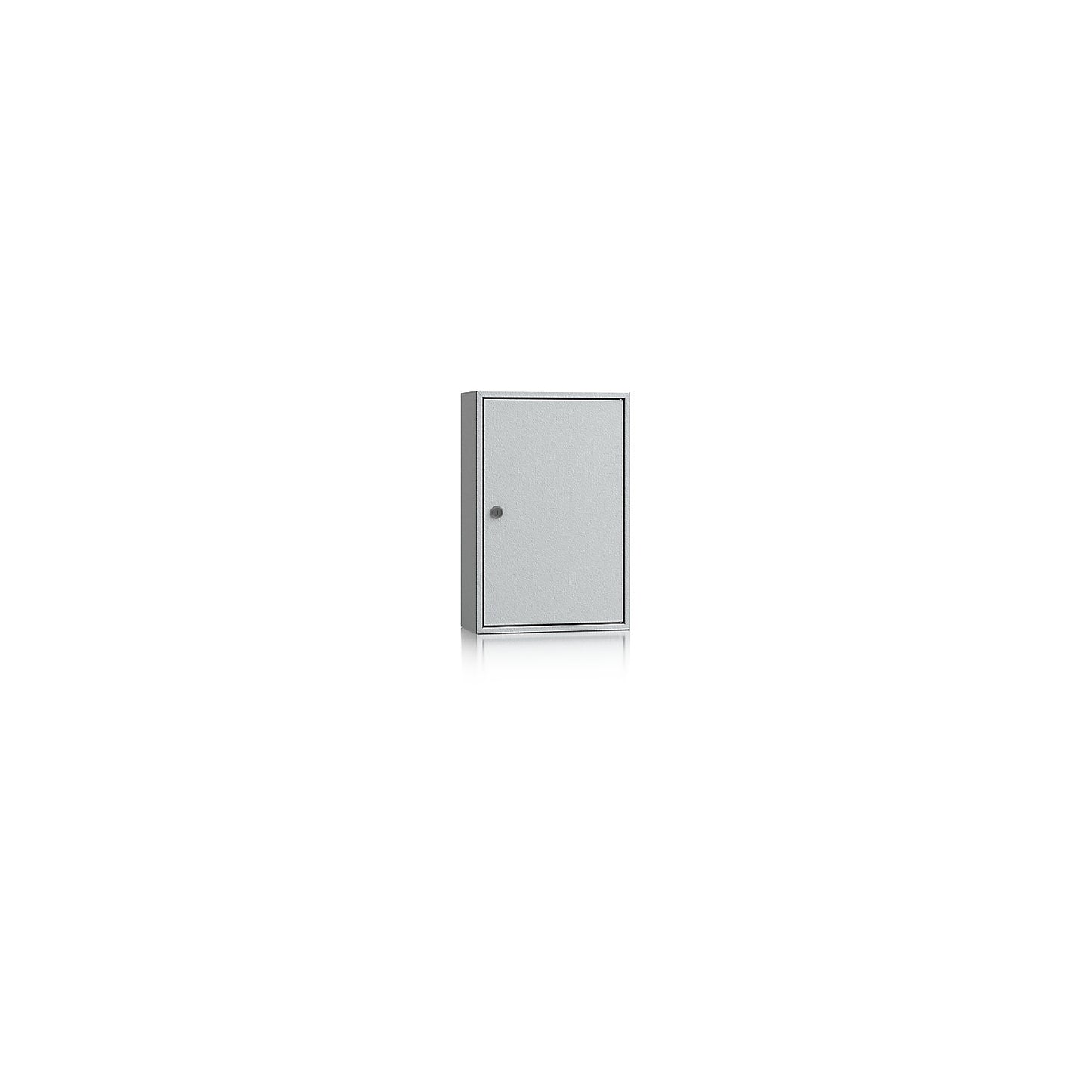 Key cabinet, light grey RAL 7035, HxWxD 450 x 300 x 130 mm, for 60 hooks.