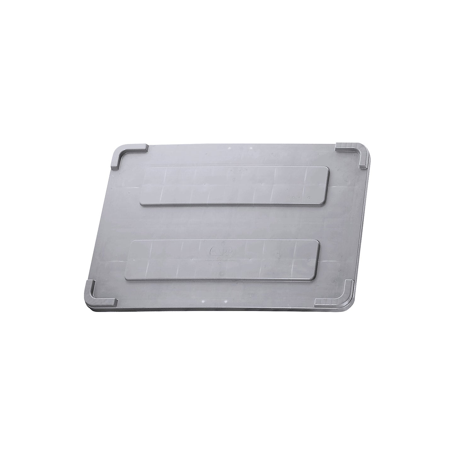 Lid for pallet boxes with overlapping edge, grey, for LxW 1200 x 800 mm.