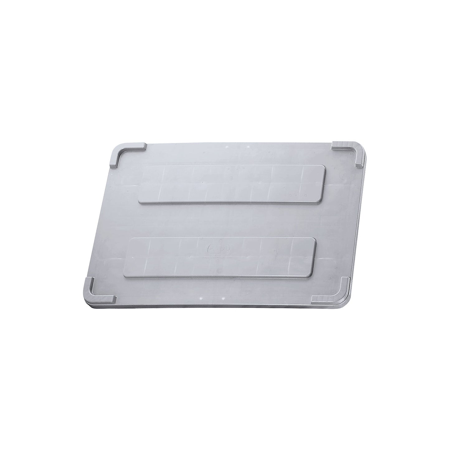 Lid for pallet boxes with overlapping edge, grey, for LxW 1200 x 1000 mm.