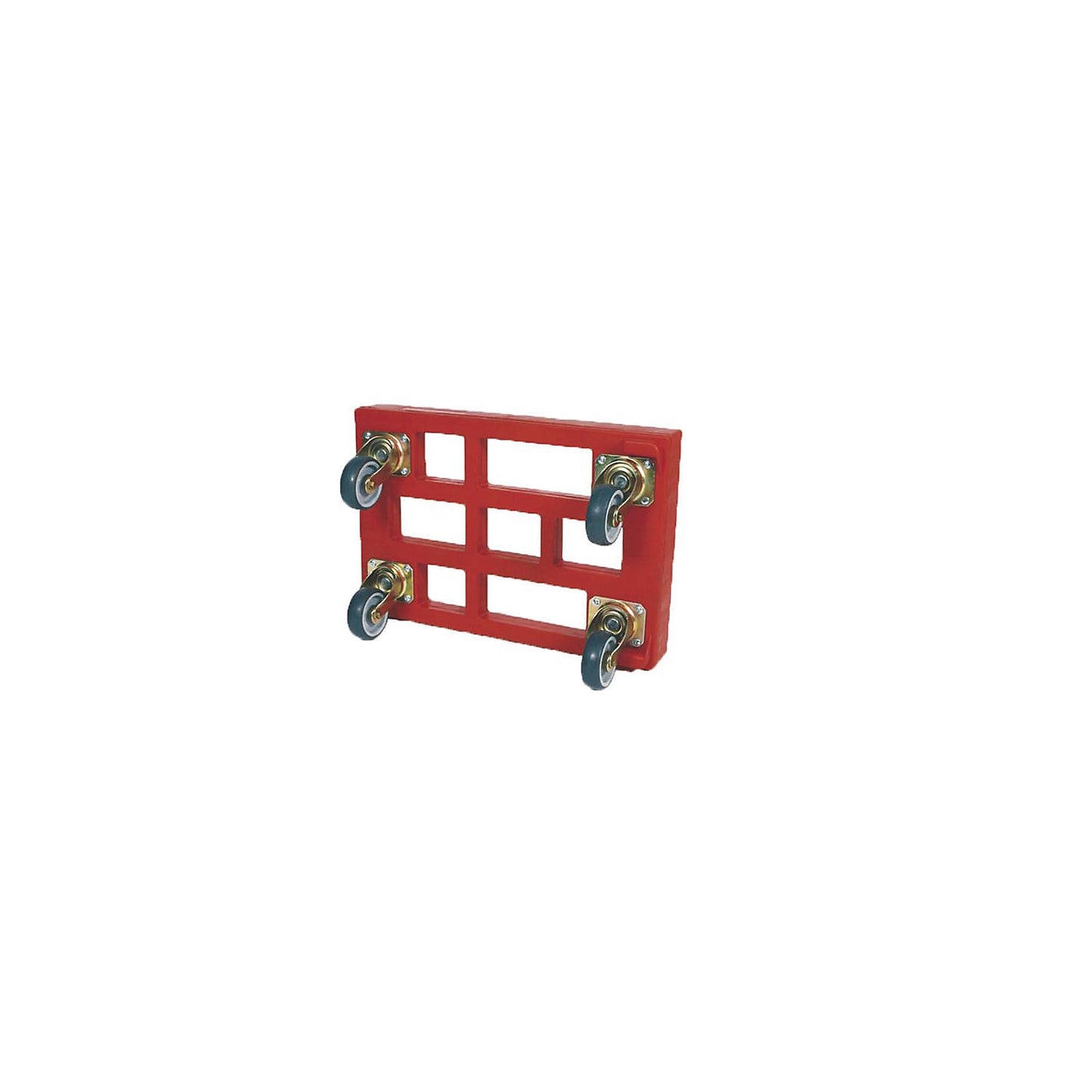 Transport dolly, LxW 610 x 410 mm, made of HDPE, welded, flame red.