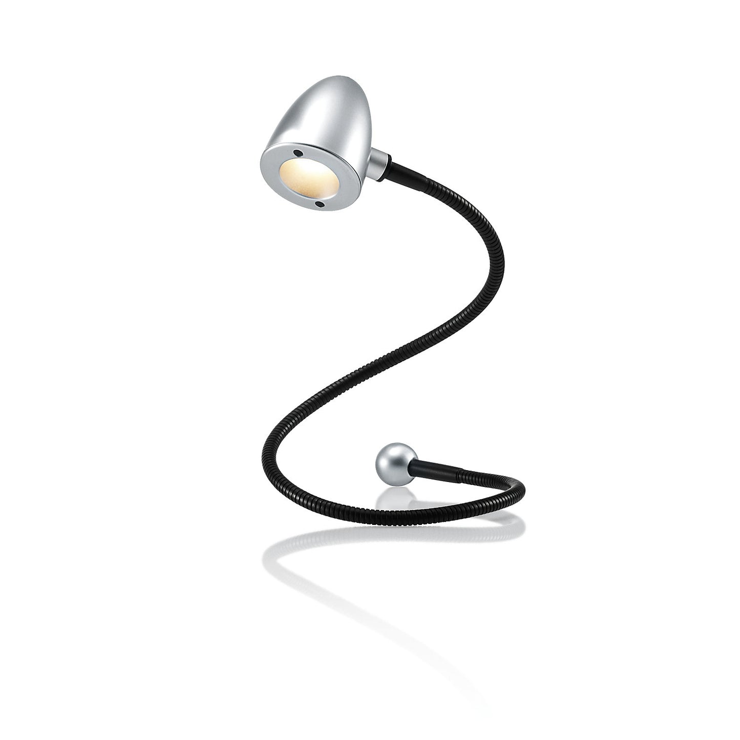 SNAKE LED-USB lamp, height 350 mm, silver.