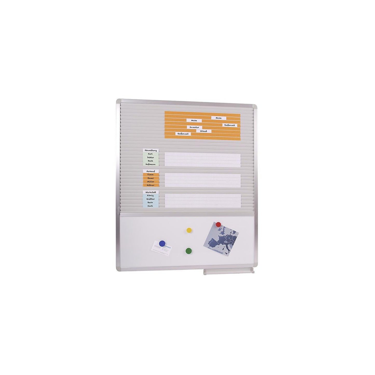 Multi-purpose board, universal, width 705 mm, insert board and whiteboard.