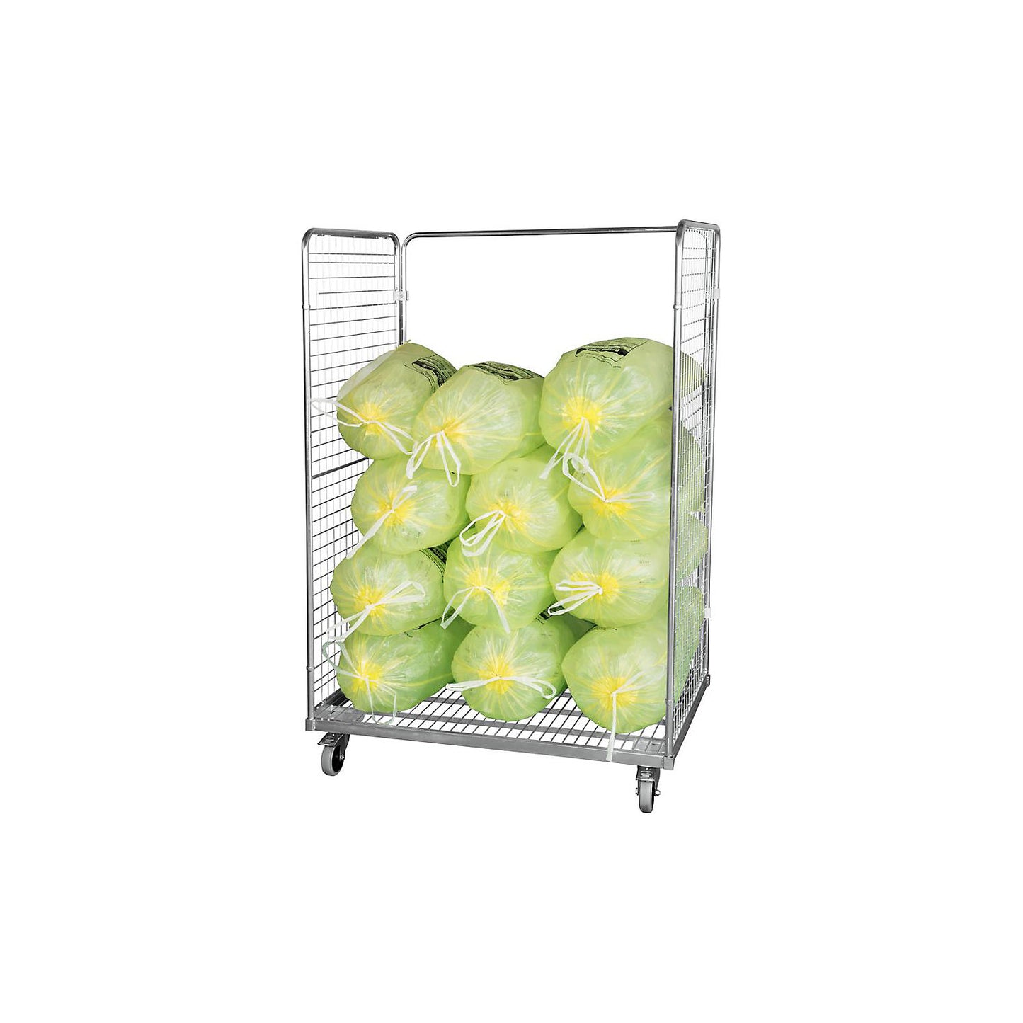 Steel roll container, LxW 1200 x 800 mm, 2-sided, with stabiliser bar.