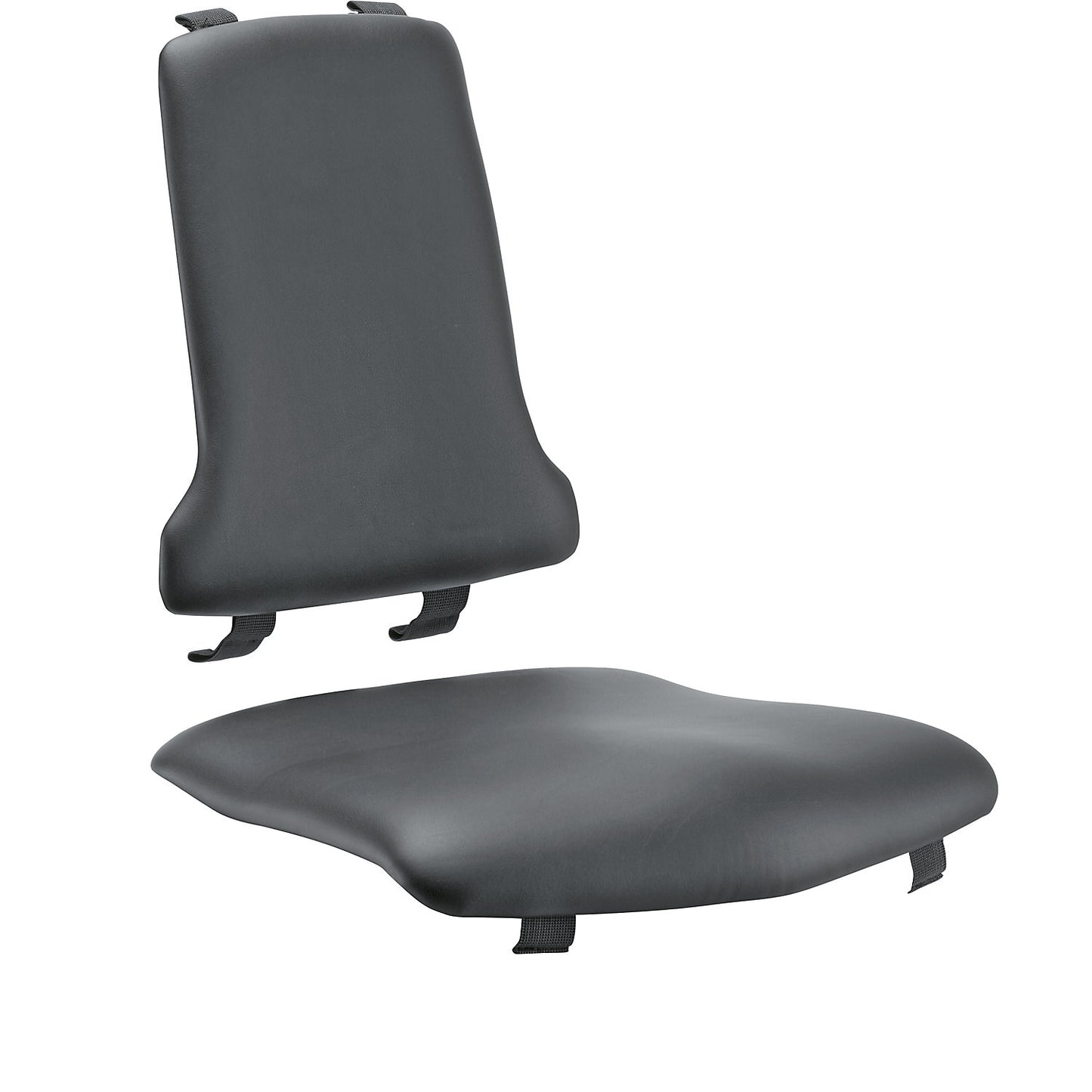 Upholstery for industrial chair, ESD model, black.