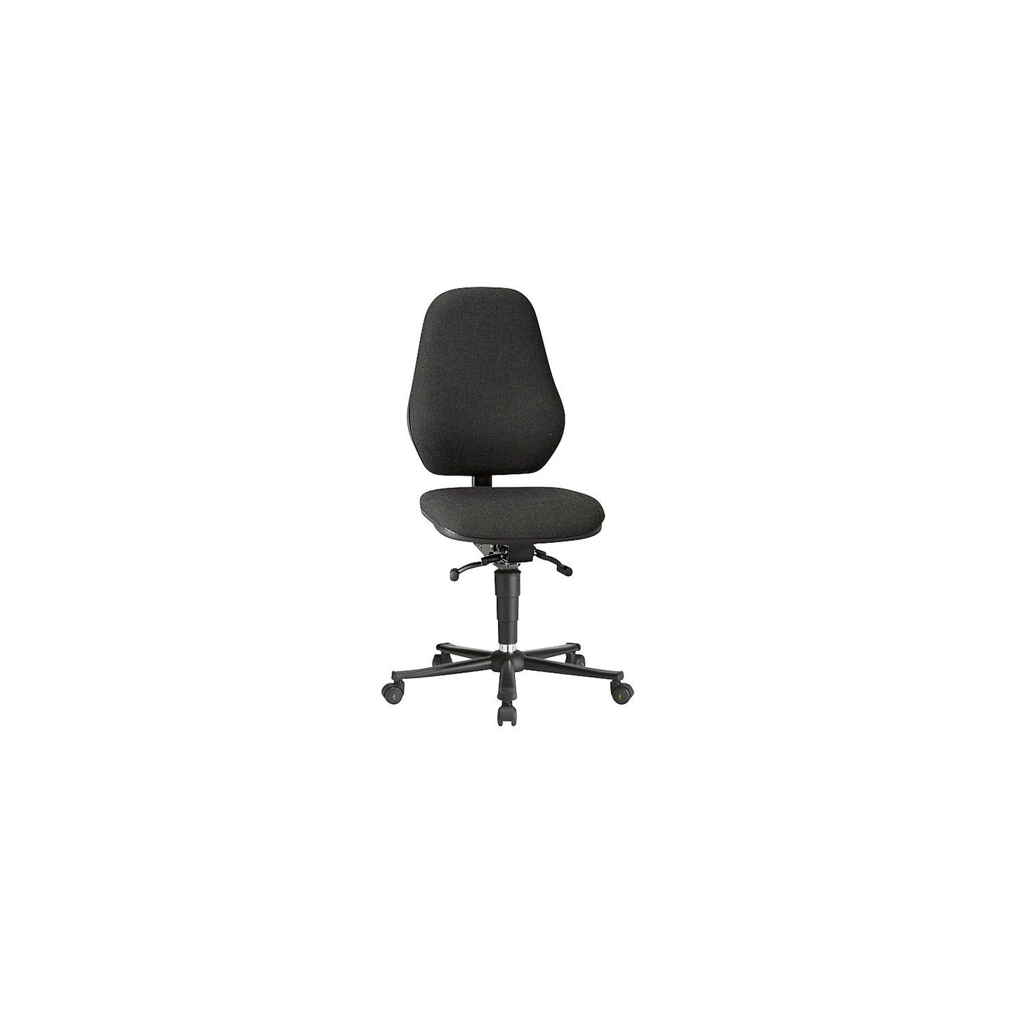 BASIC industrial swivel chair, ESD, fabric, black cover.
