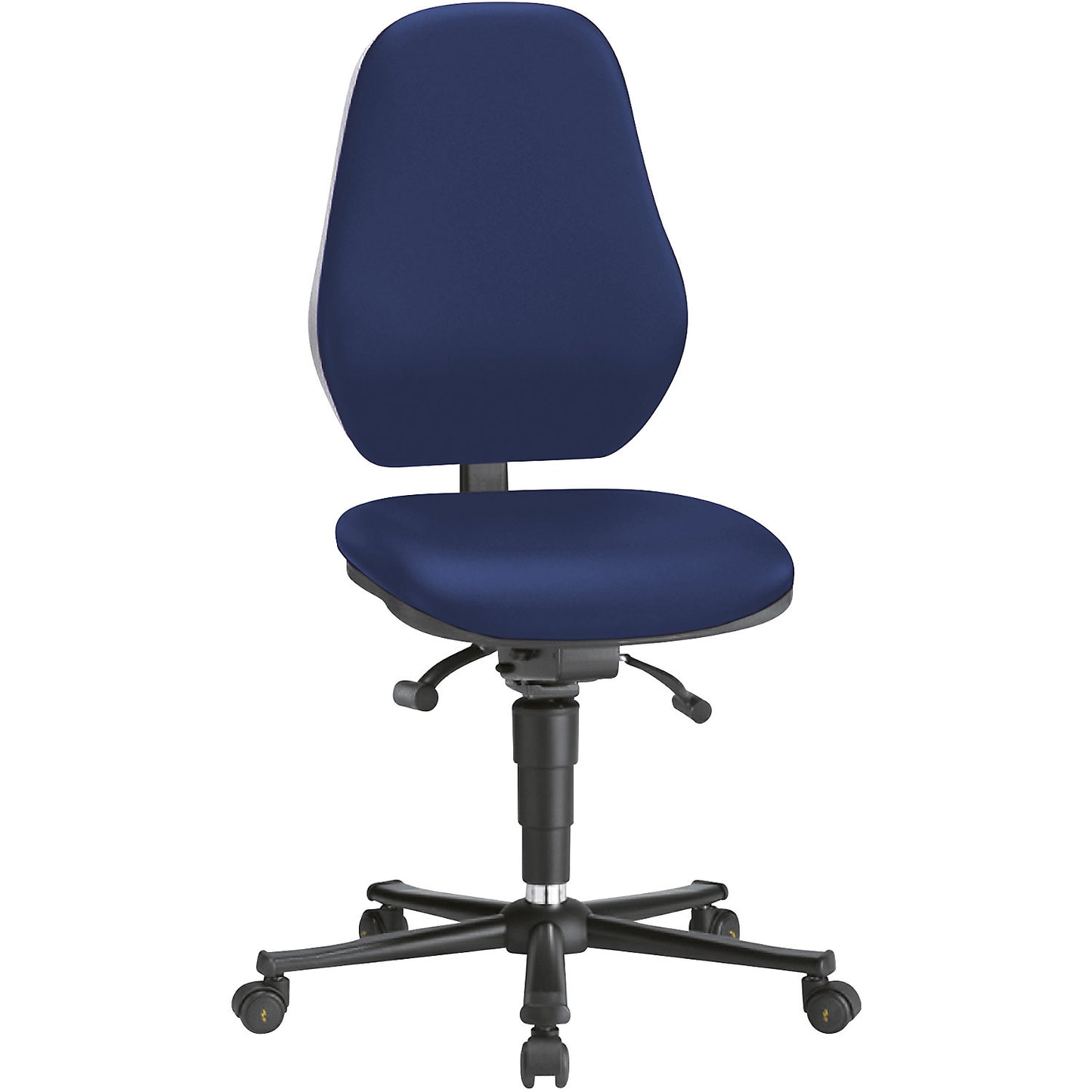 BASIC industrial swivel chair, ESD, fabric, blue cover.