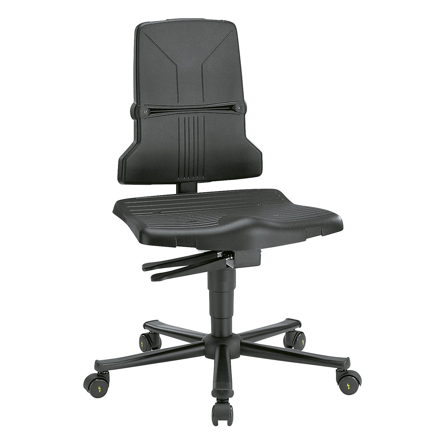 ESD SINTEC industrial swivel chair, with adjustable seat inclination, with castors.