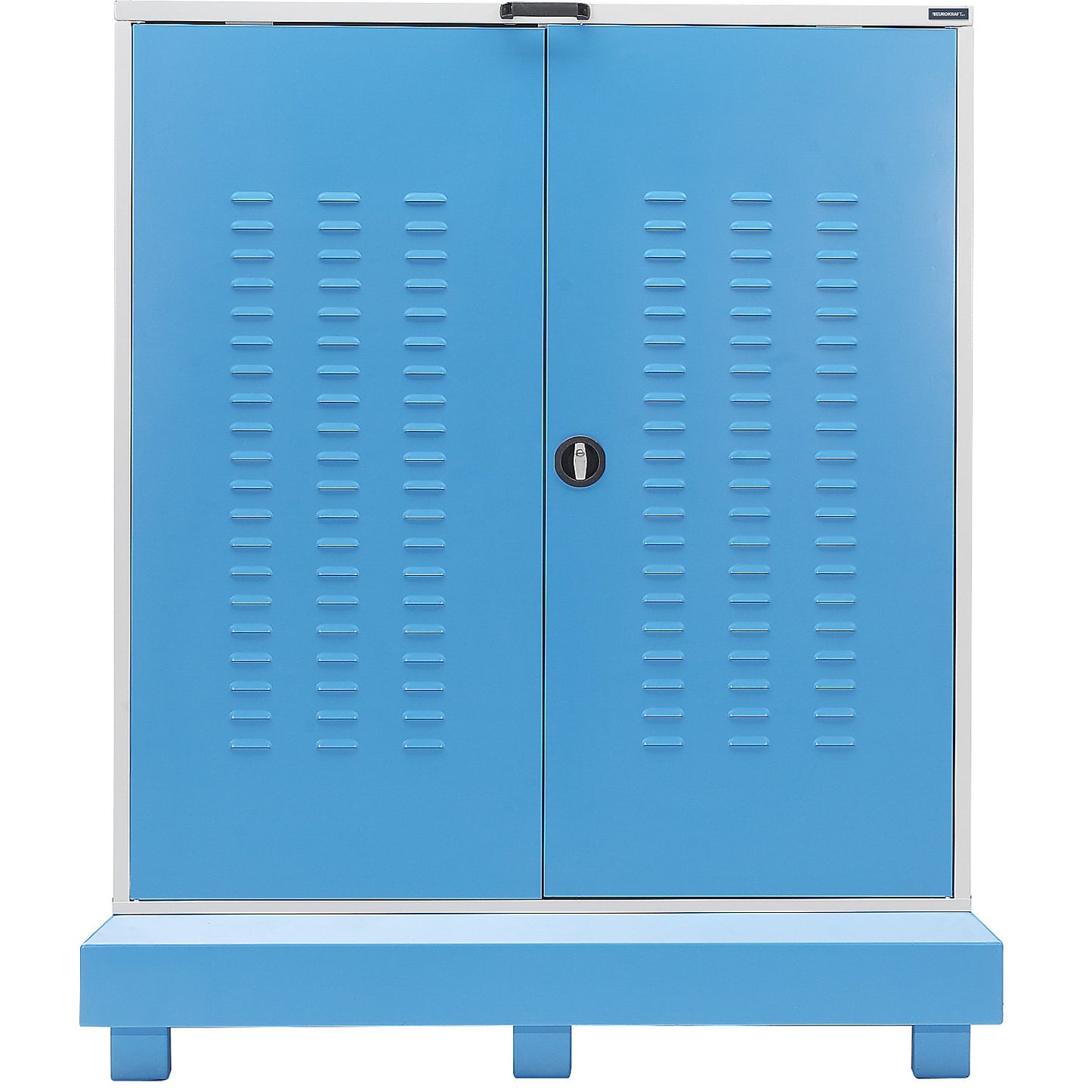 Hazardous goods storage for drums, sump capacity 320 l, WxD 1600 x 1150 mm.