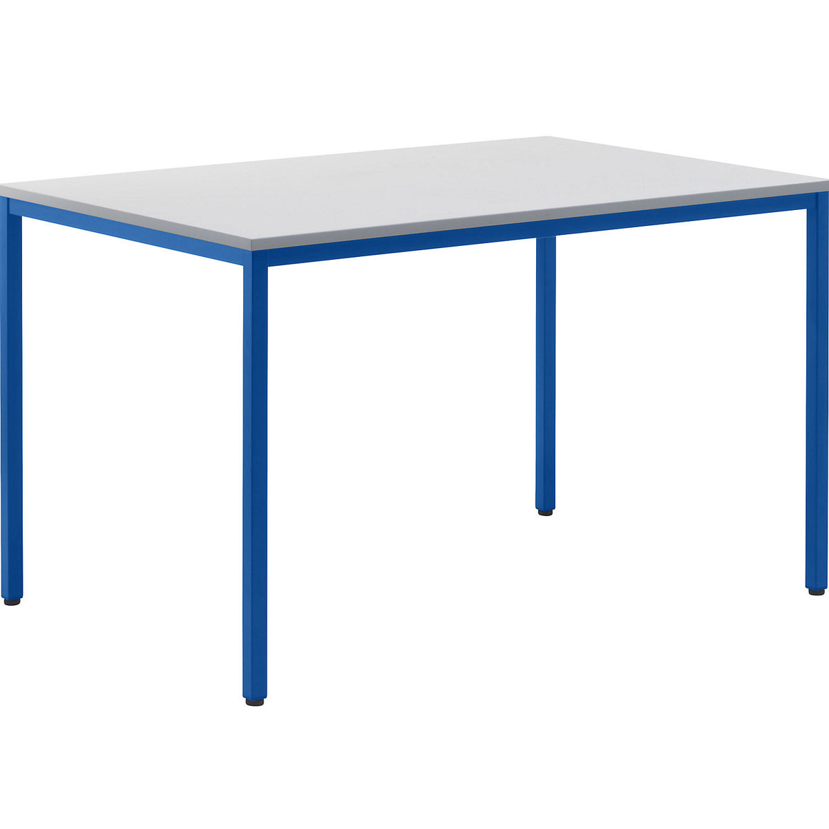Multi-purpose table, HxWxD 720 x 1200 x 800 mm, top in light grey, gentian blue frame.