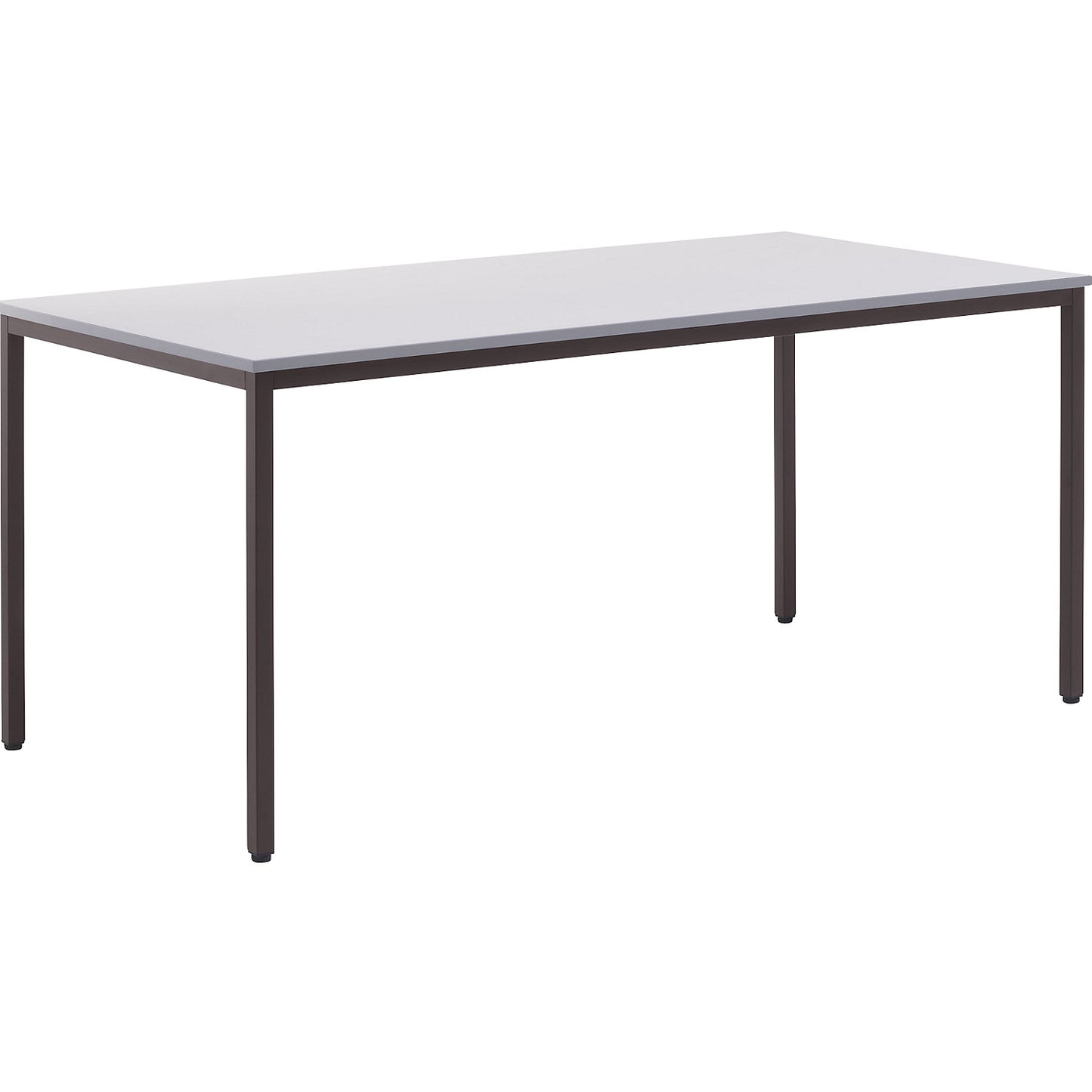 Multi-purpose table, HxWxD 720 x 1600 x 800 mm, top in light grey, grey brown frame.