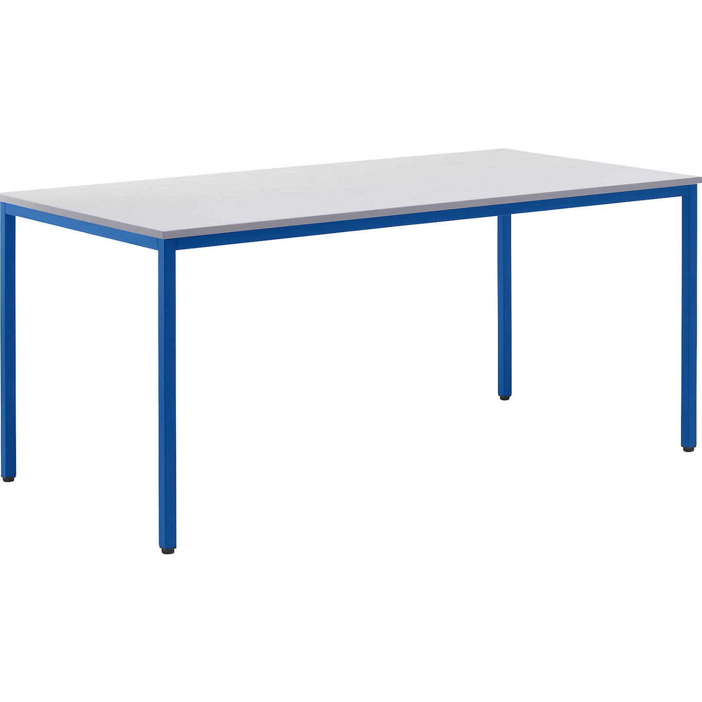 Multi-purpose table, HxWxD 720 x 1600 x 800 mm, top in light grey, gentian blue frame.