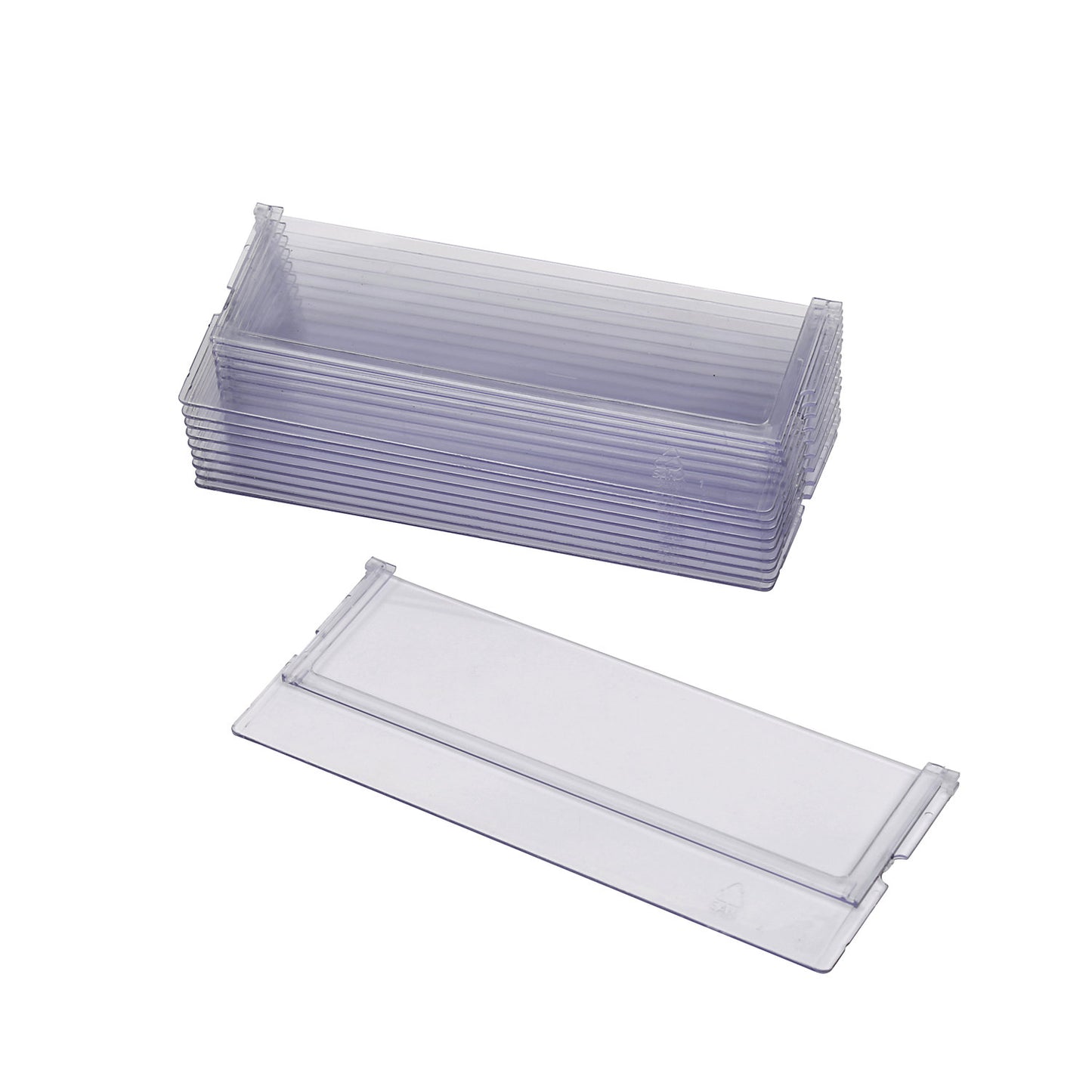 Cross divider, transparent, pack of 10, for drawer HxW 70 x 170 mm.