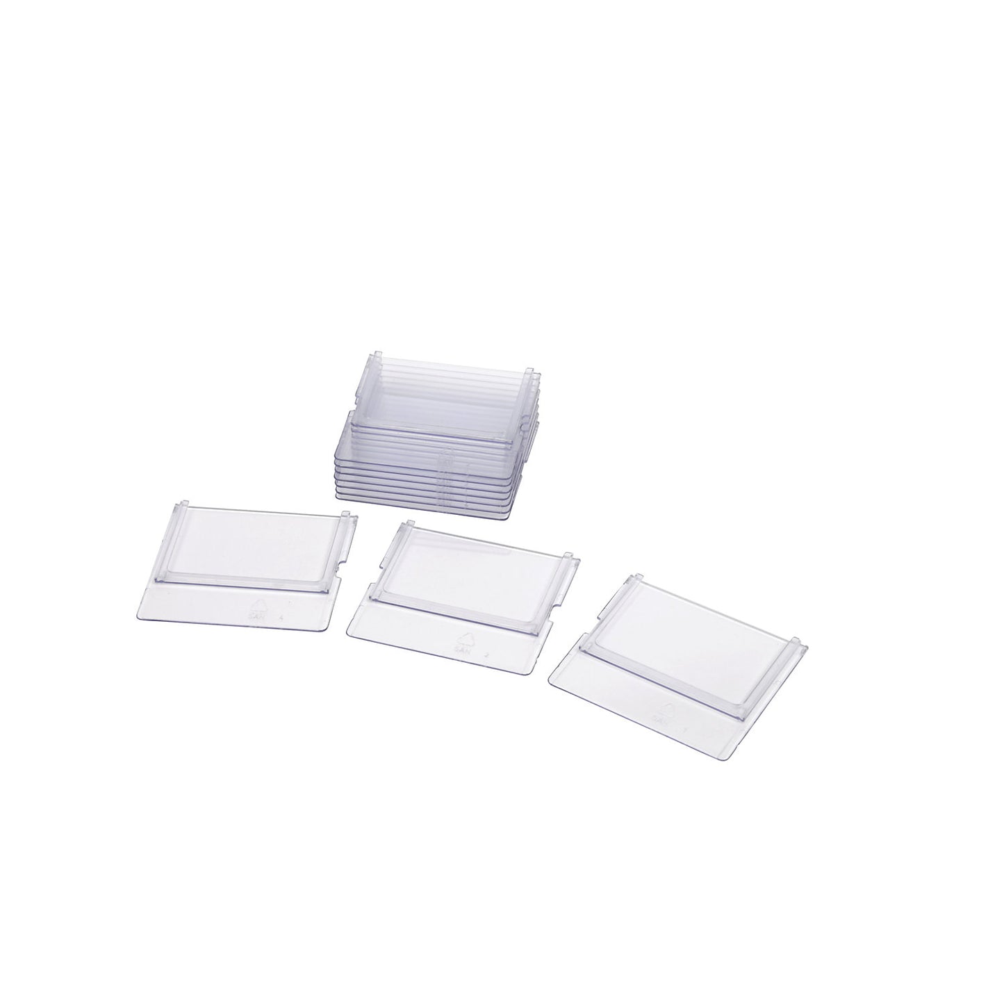 Cross divider, transparent, pack of 10, for drawer HxW 70 x 80 mm.