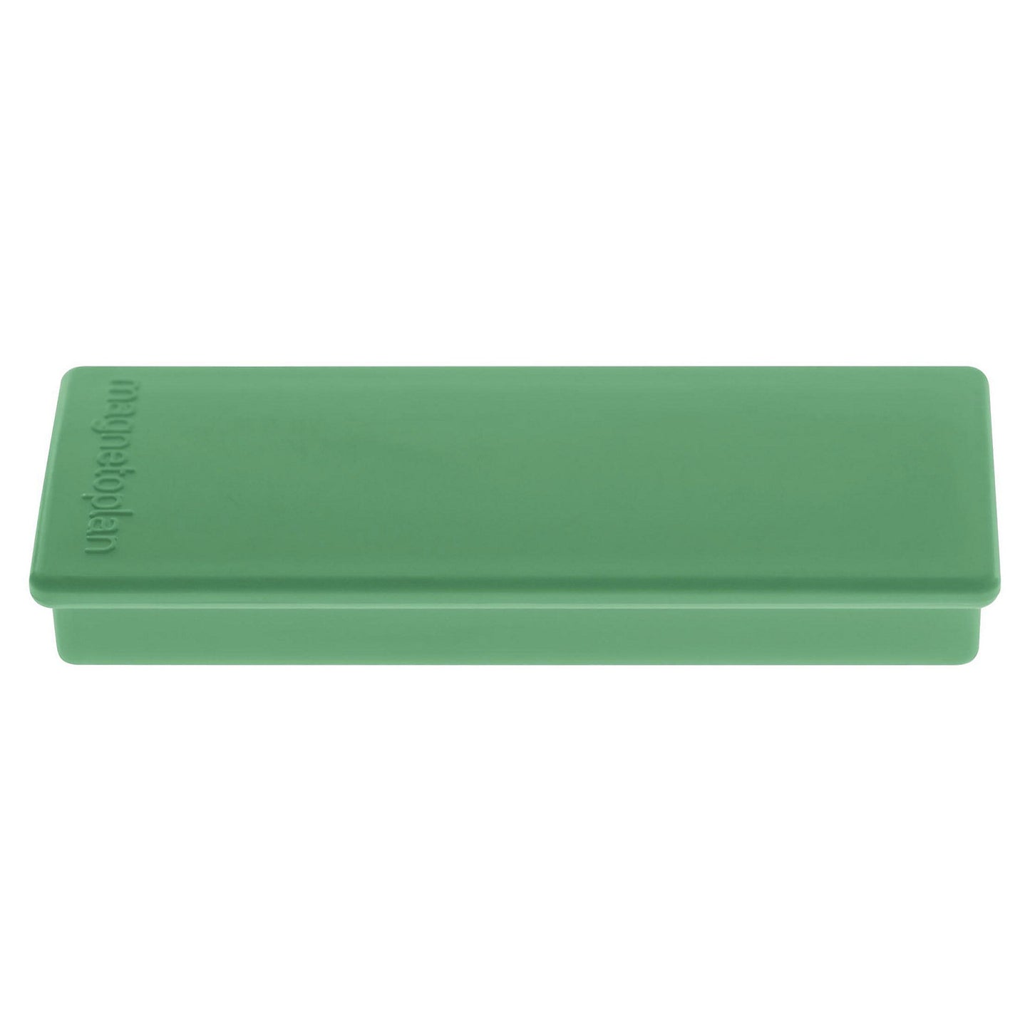 Rectangular magnet, WxLxH 22 x 55 x 8 mm, pack of 60, green.