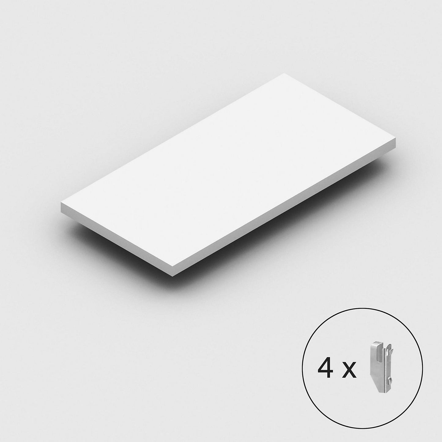 Shelf light grey RAL 7035, for boltless shelving unit, medium-duty, WxD 1000 x 500 mm.