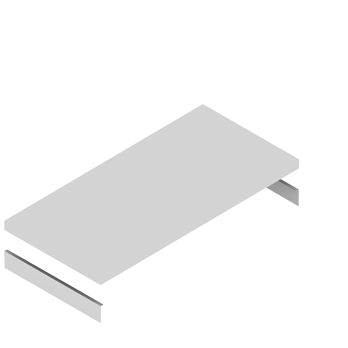 Shelf, zinc plate, incl. beams, WxD 1025 x 500 mm.