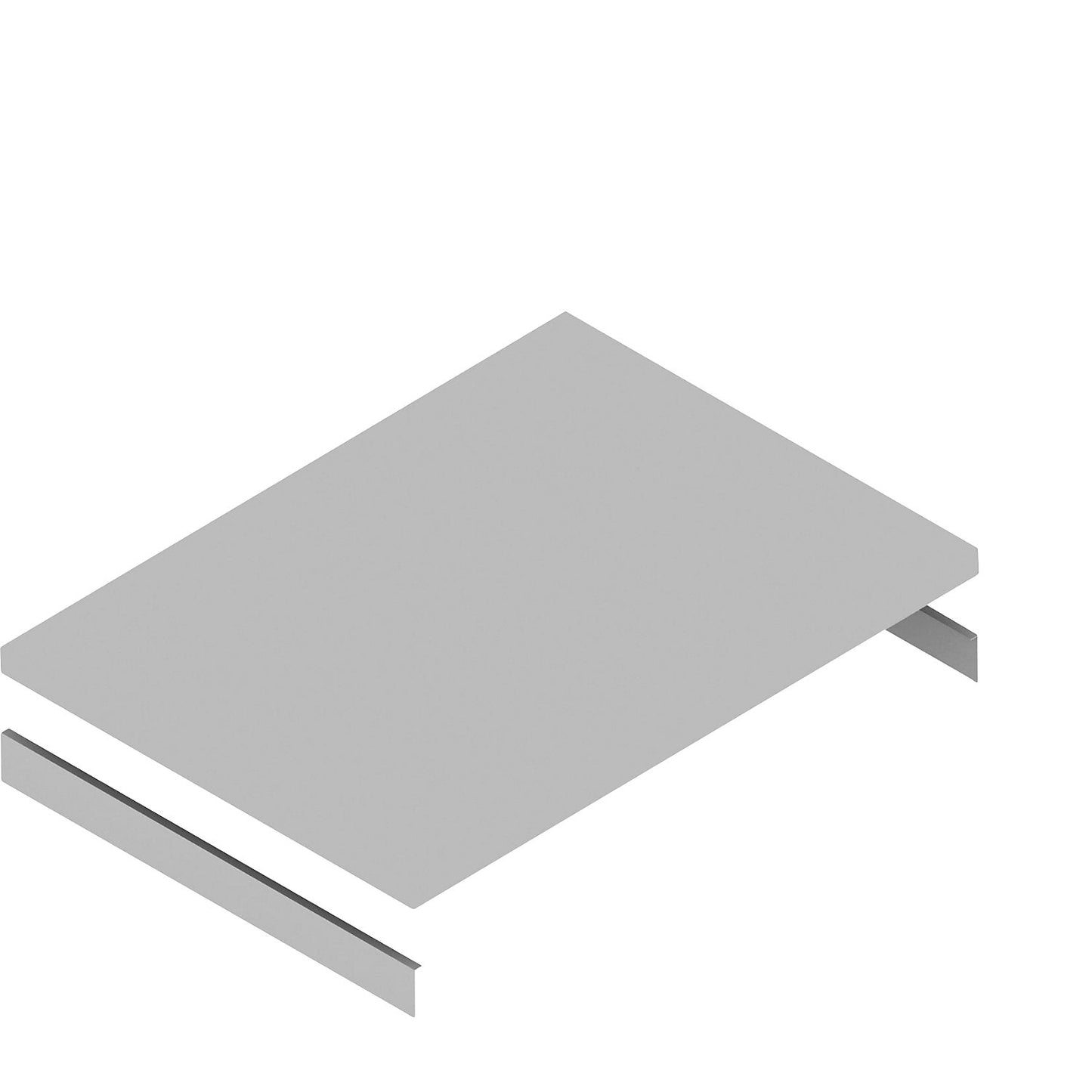 Shelf, zinc plate, incl. beams, WxD 1025 x 800 mm.