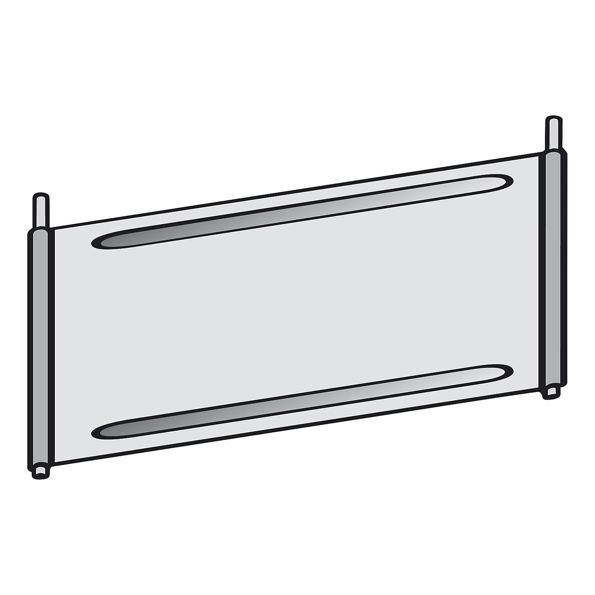 Shelf partition for compartment shelf unit, zinc-plated, for shelf, WxD 1000 x 300 mm.