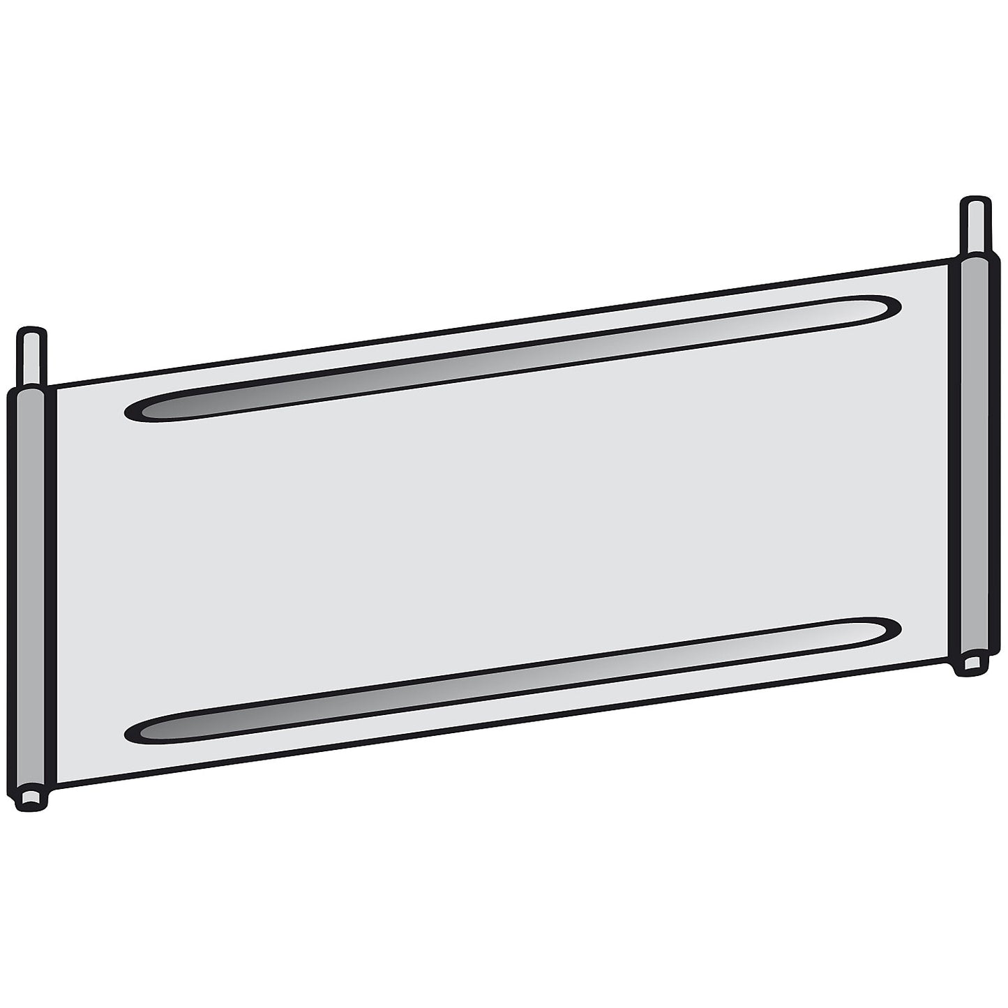 Shelf partition for compartment shelf unit, zinc-plated, for shelf, WxD 1000 x 400 mm.