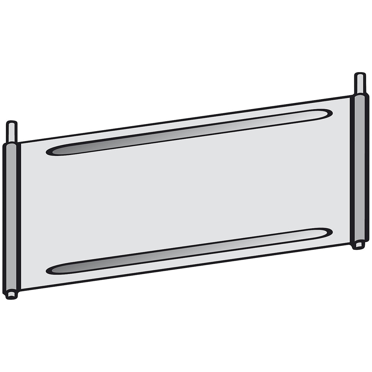 Shelf partition for compartment shelf unit, zinc-plated, for shelf, WxD 1000 x 400 mm.