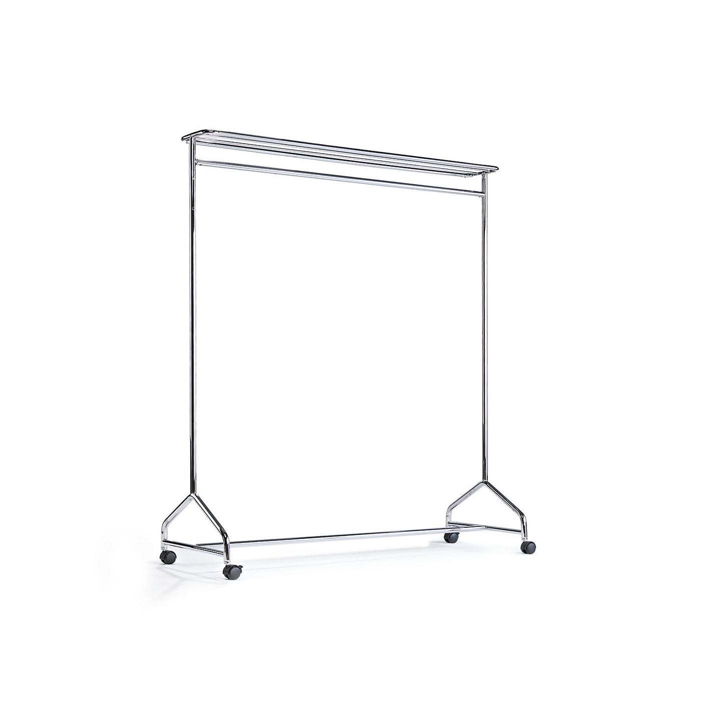 Coat rail, HxWxD 1750 x 1490 x 560 mm, chrome plated.