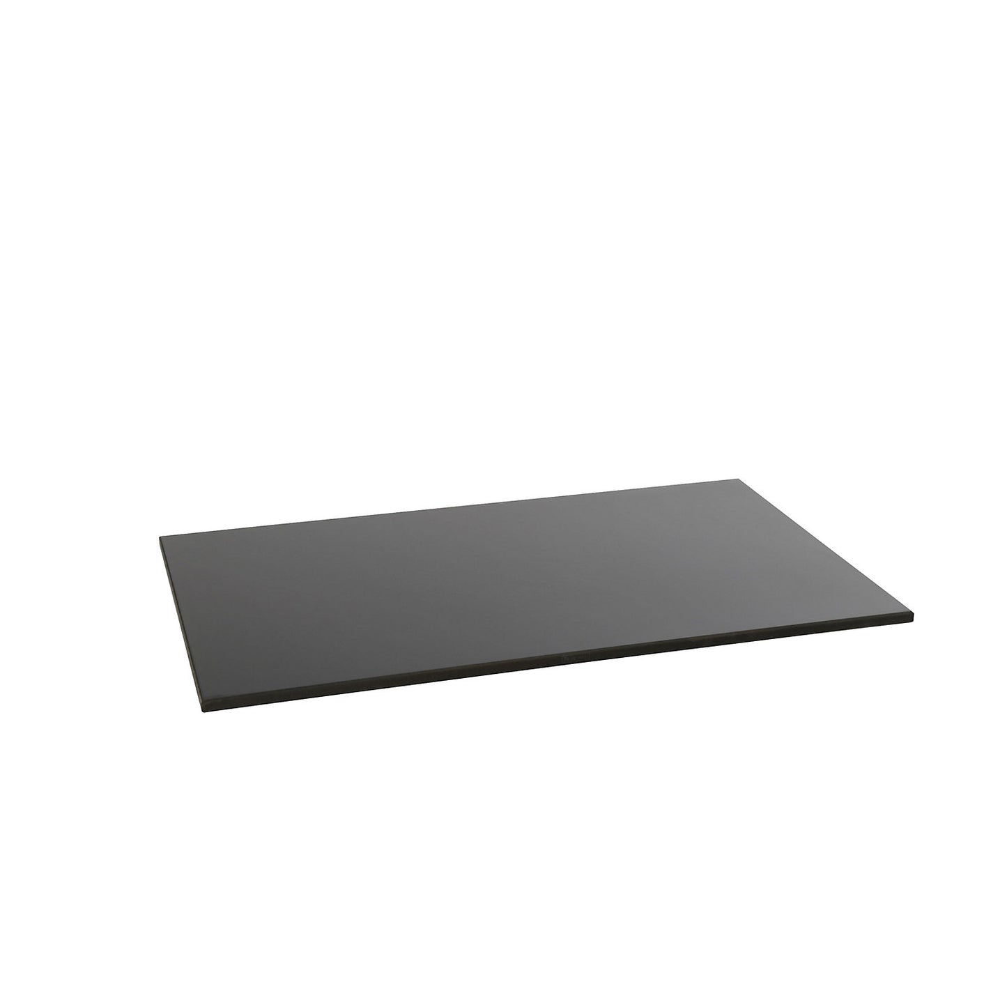 Shelf for cross strut models, for WxD 975 x 700 mm, flat, made of MDF, black.