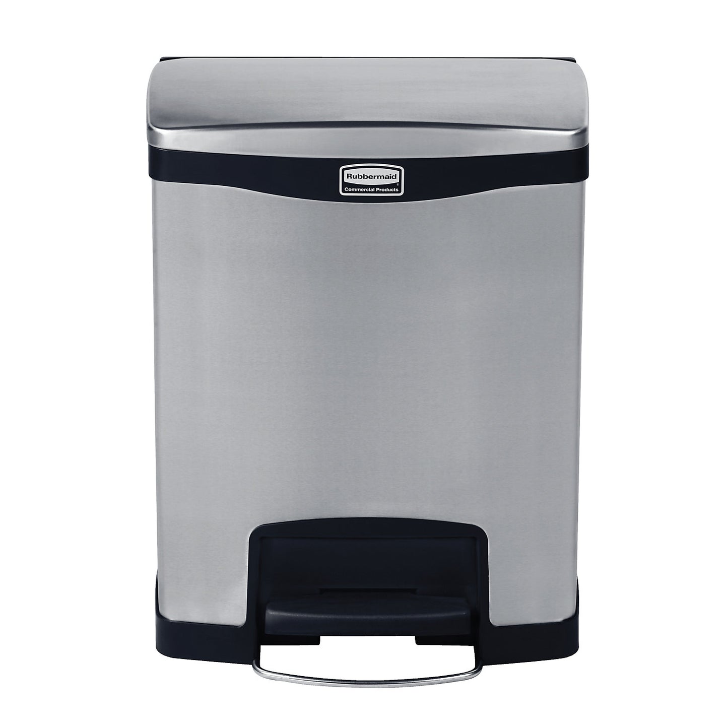 SLIM JIM® waste collector with pedal, made of stainless steel, capacity 30 l.