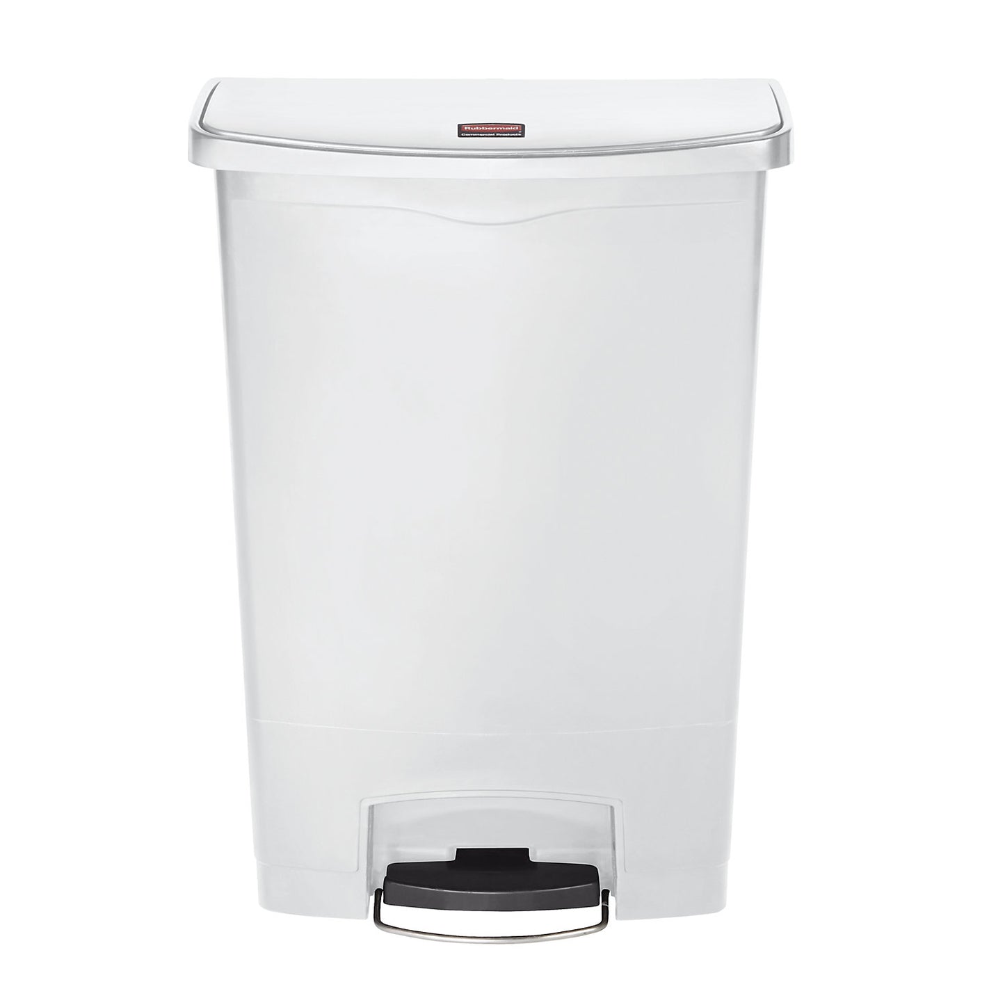 SLIM JIM® foot pedal bin, made of polyethylene, 90 l, white, mobile.