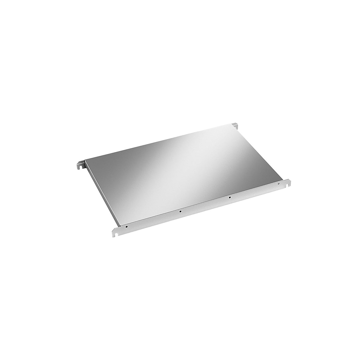 Stainless steel shelf, solid, WxD 640 x 440 mm.