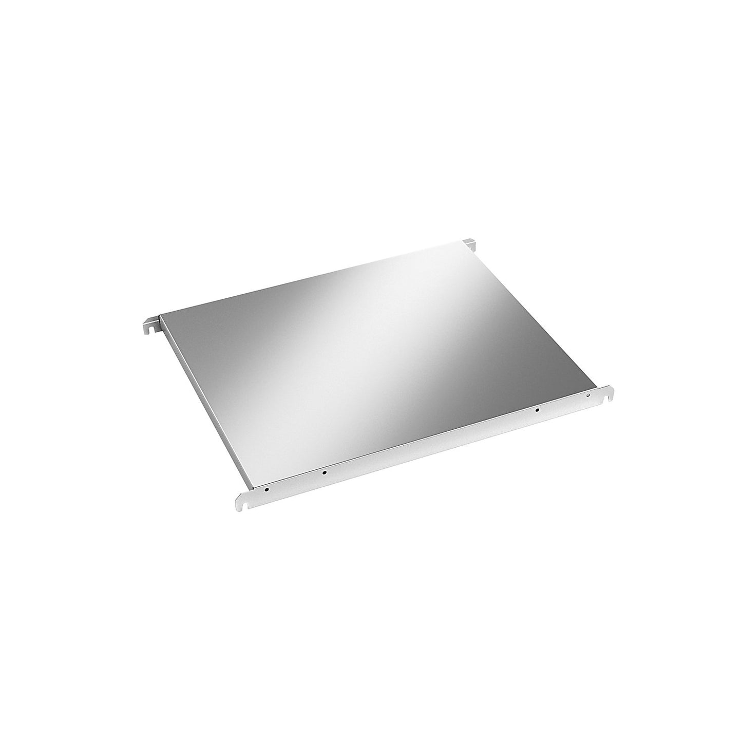 Stainless steel shelf, solid, WxD 640 x 540 mm.