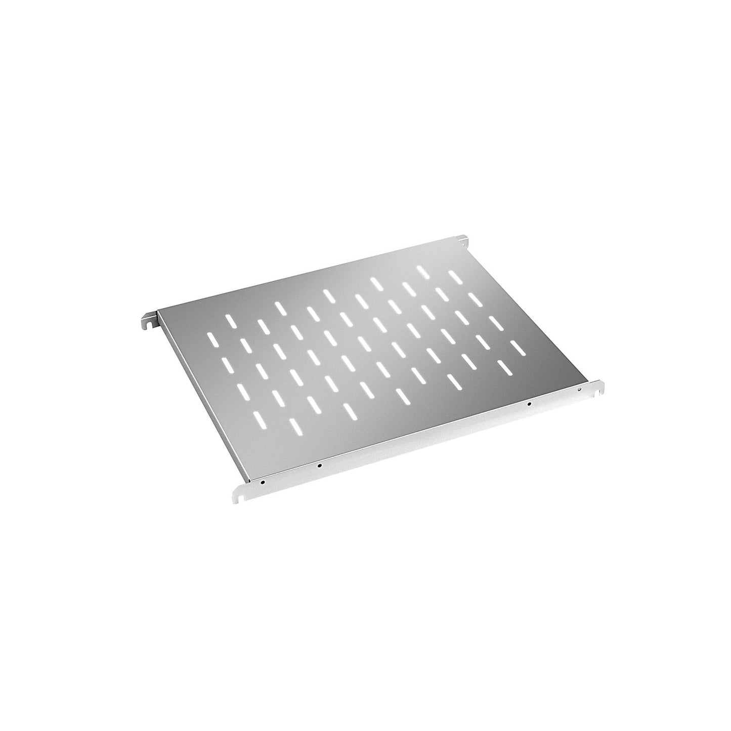 Stainless steel shelf, perforated, WxD 640 x 540 mm.