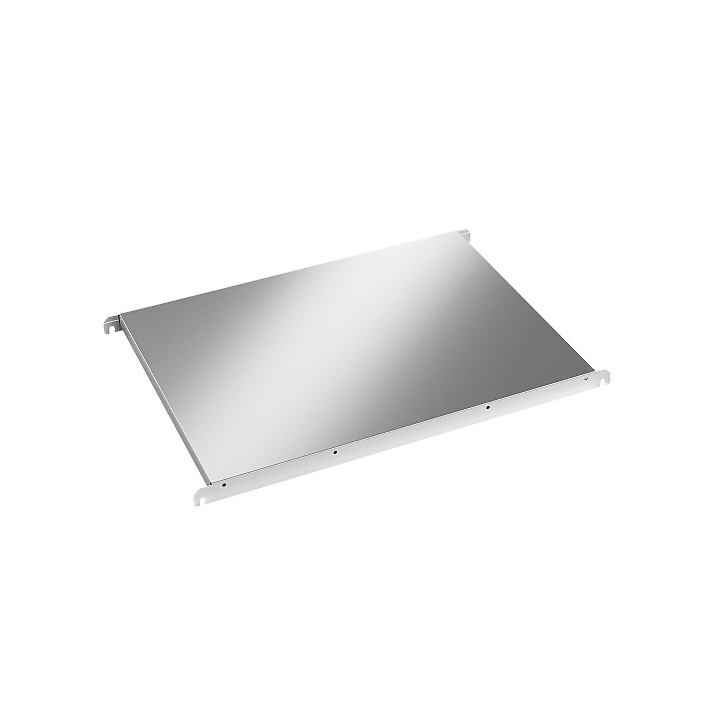 Stainless steel shelf, solid, WxD 740 x 540 mm.
