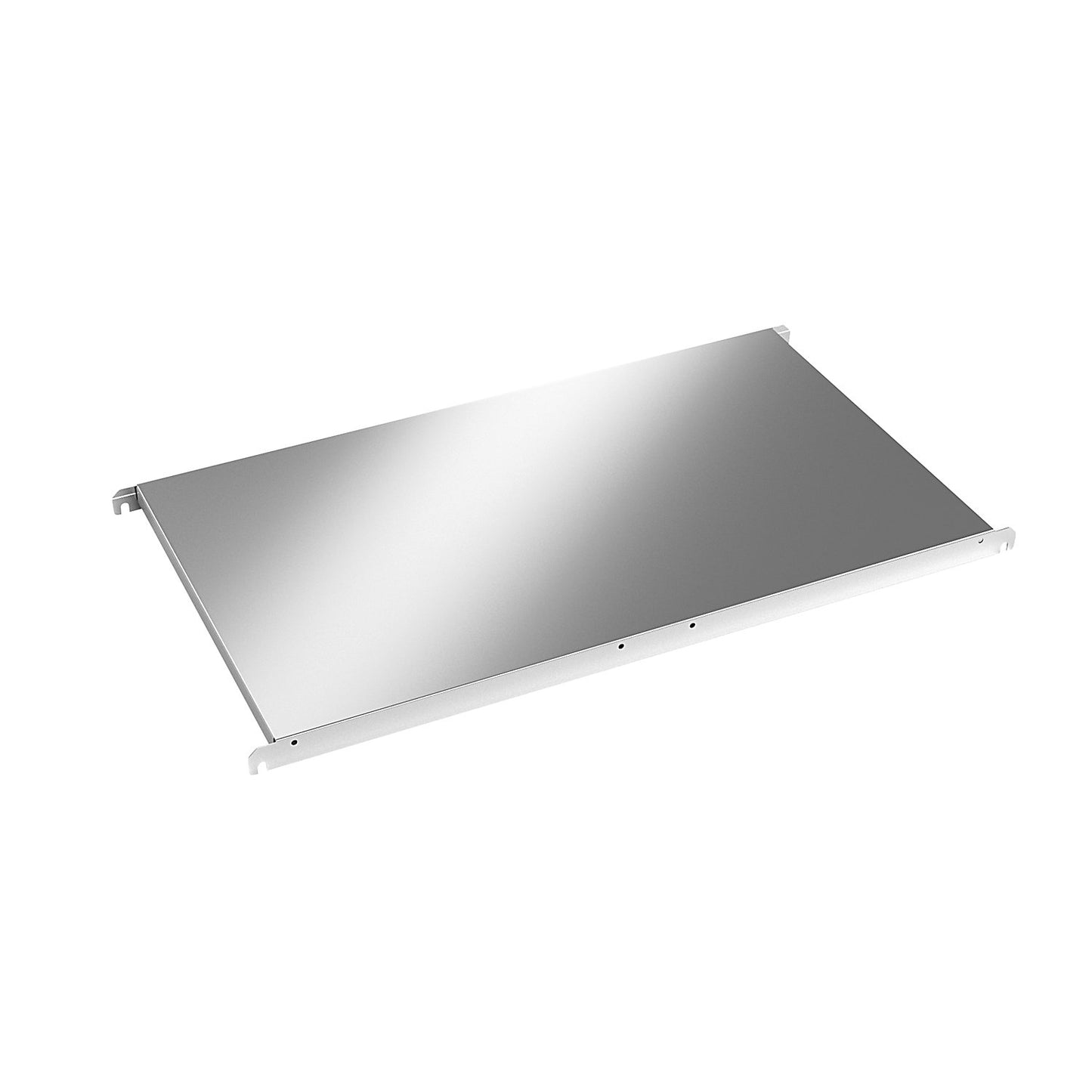 Stainless steel shelf, solid, WxD 940 x 540 mm.