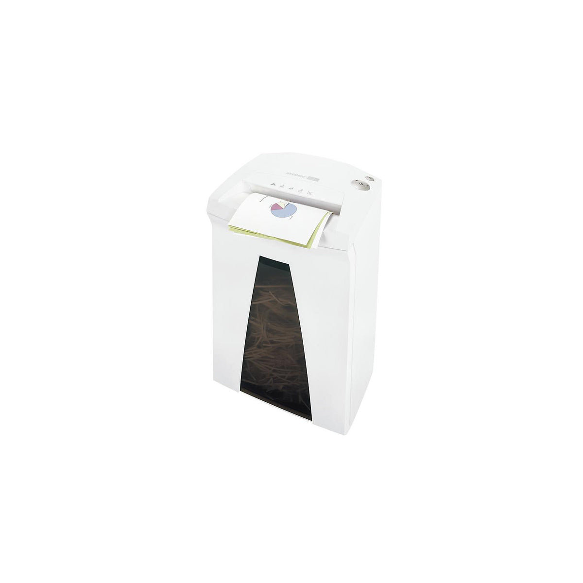 SECURIO document shredder B24, collection capacity 34 l, with oiler, particles, 4 sheets.
