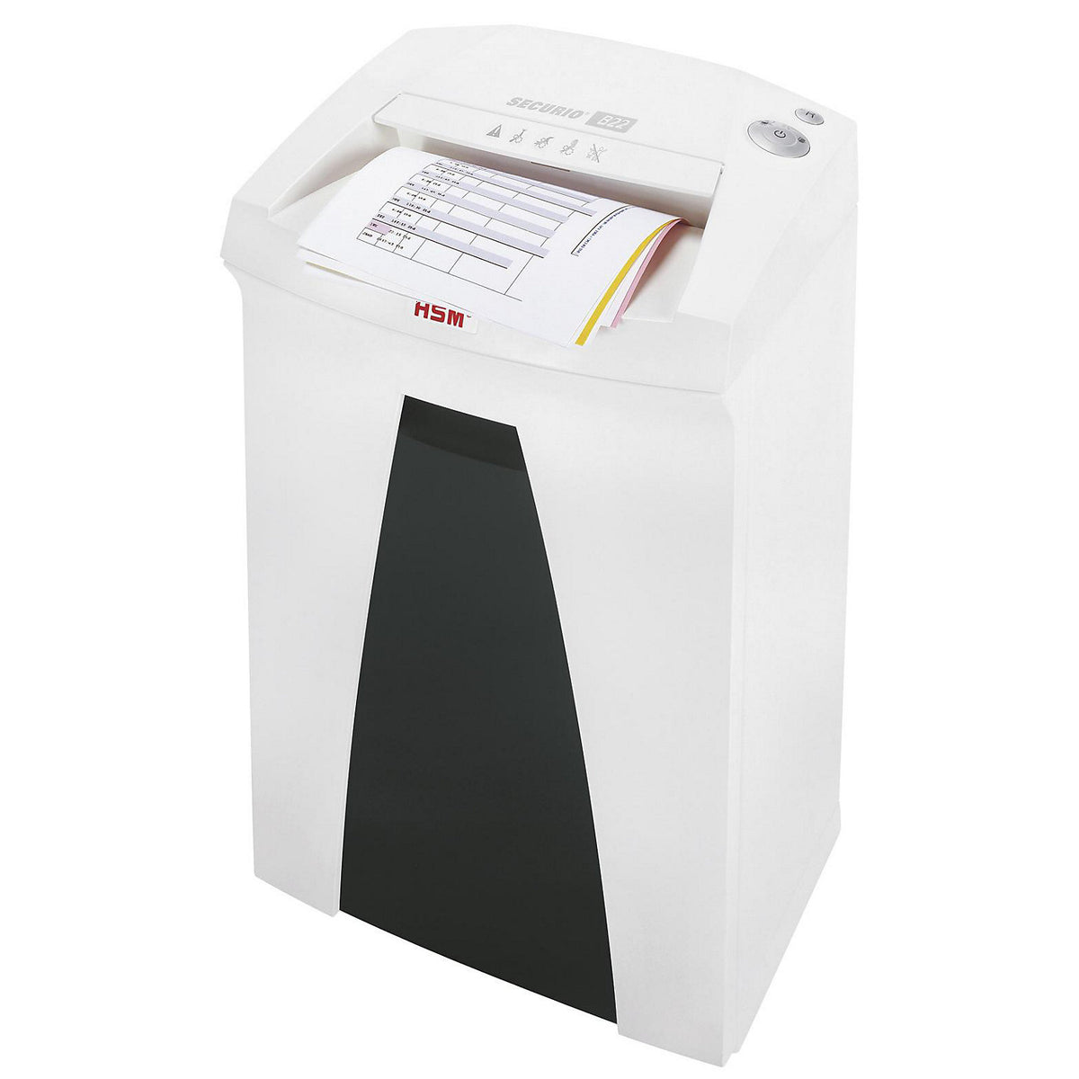 SECURIO document shredder B22, collection capacity 33 l, strips, 17 - 19 sheets.