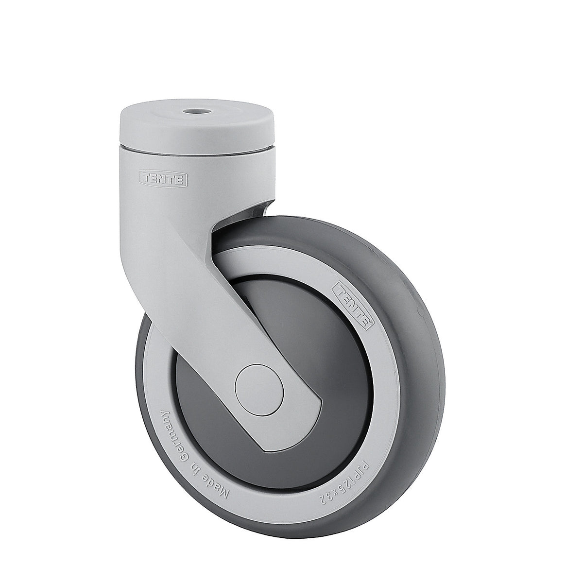 Plastic castor with bolt hole, wheel Ø x width 100 x 32 mm, swivel castor.