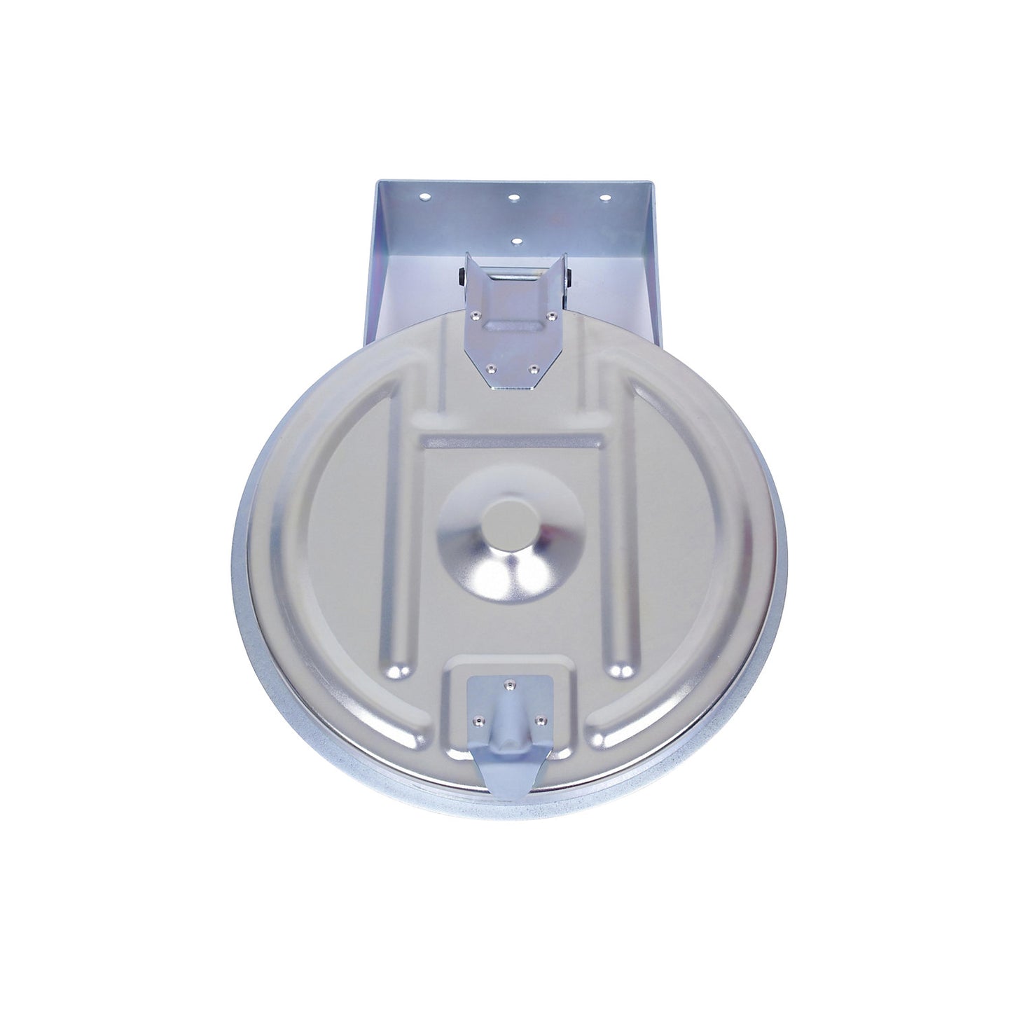 Wall mounted waste sack holder, for capacity 120 l, zinc plated, steel lid.